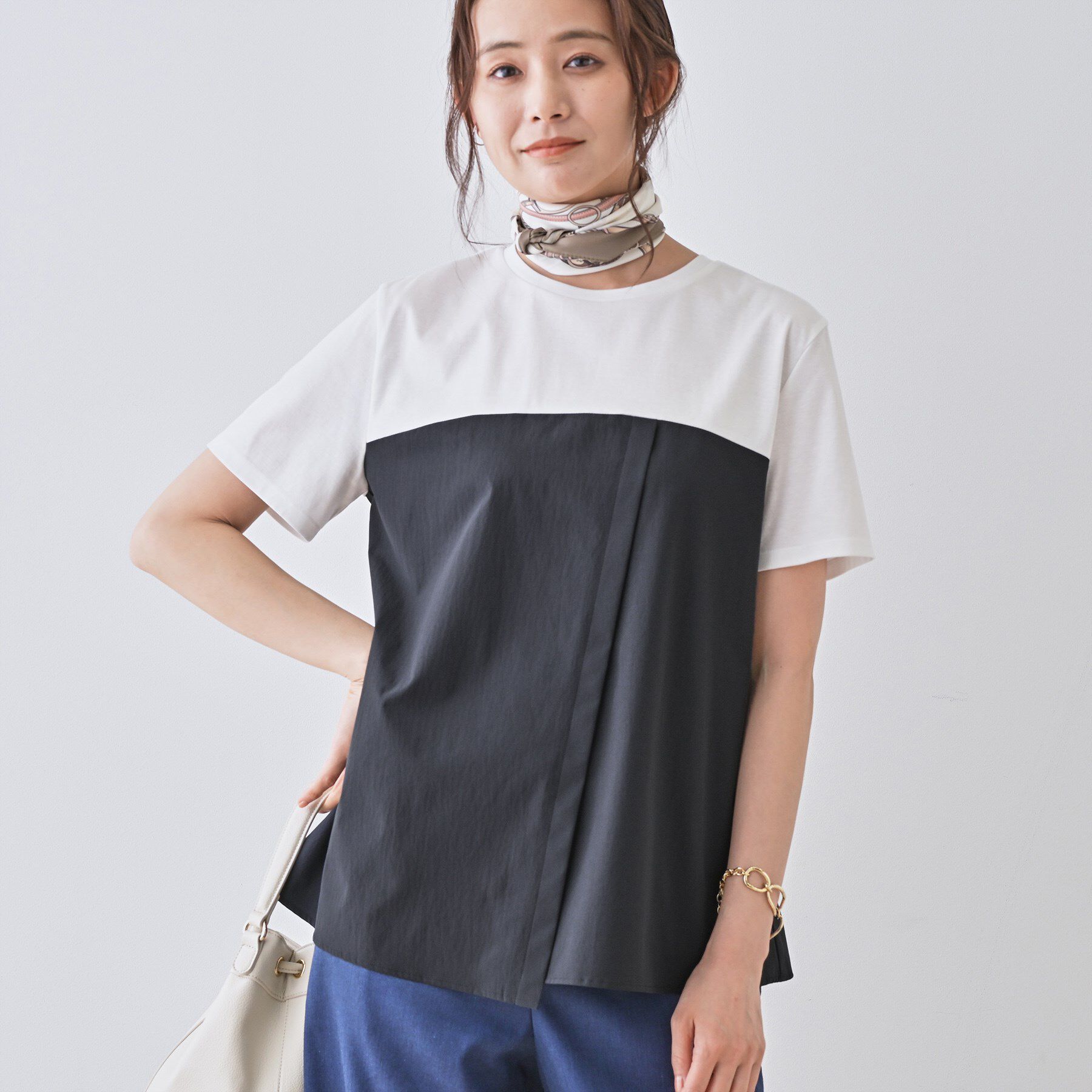 INDIVI「【洗える】ビスチェレイヤード風トップス」|Tシャツ・カットソー|