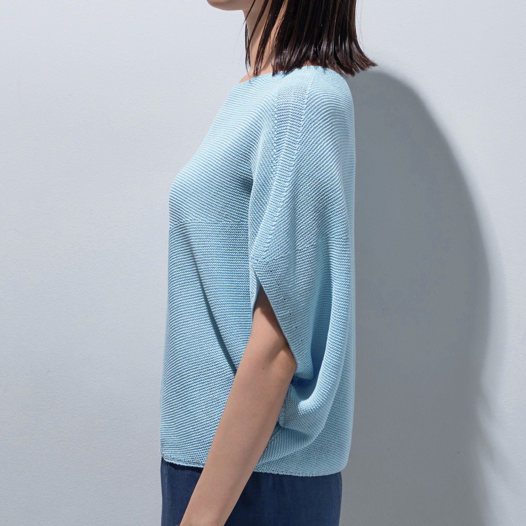 INDIVI「【洗える／清涼感】コクーンシルエットニット」|ニット・セーター|