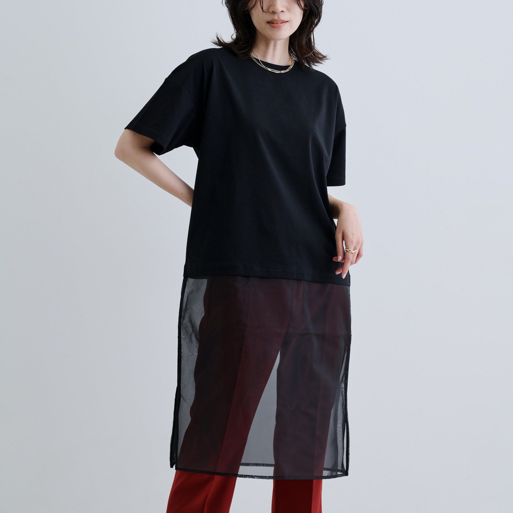 GALLEST「シアードッキングTシャツ」|Tシャツ・カットソー|