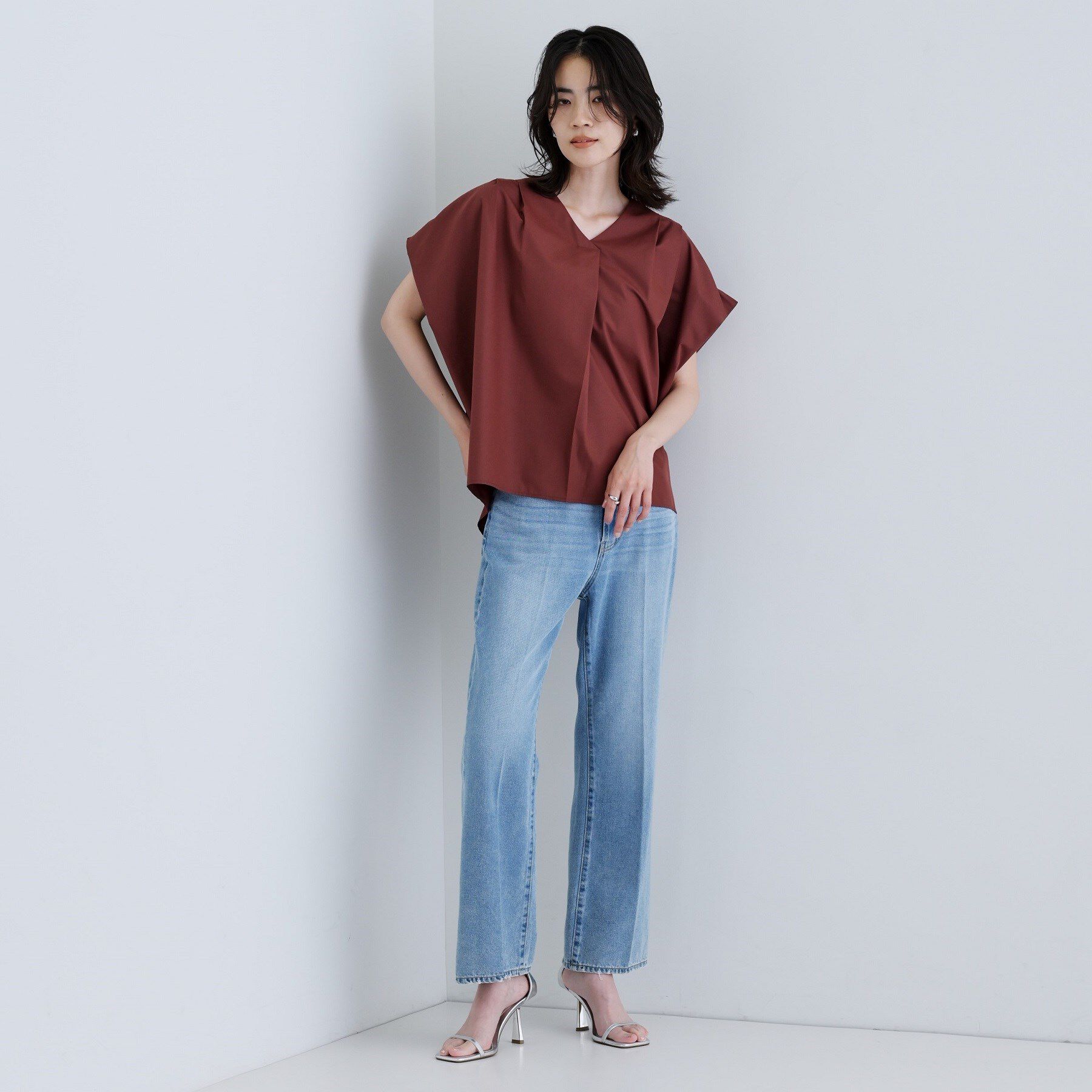 GALLEST「スリーブレスタックブラウス」|シャツ・ブラウス|