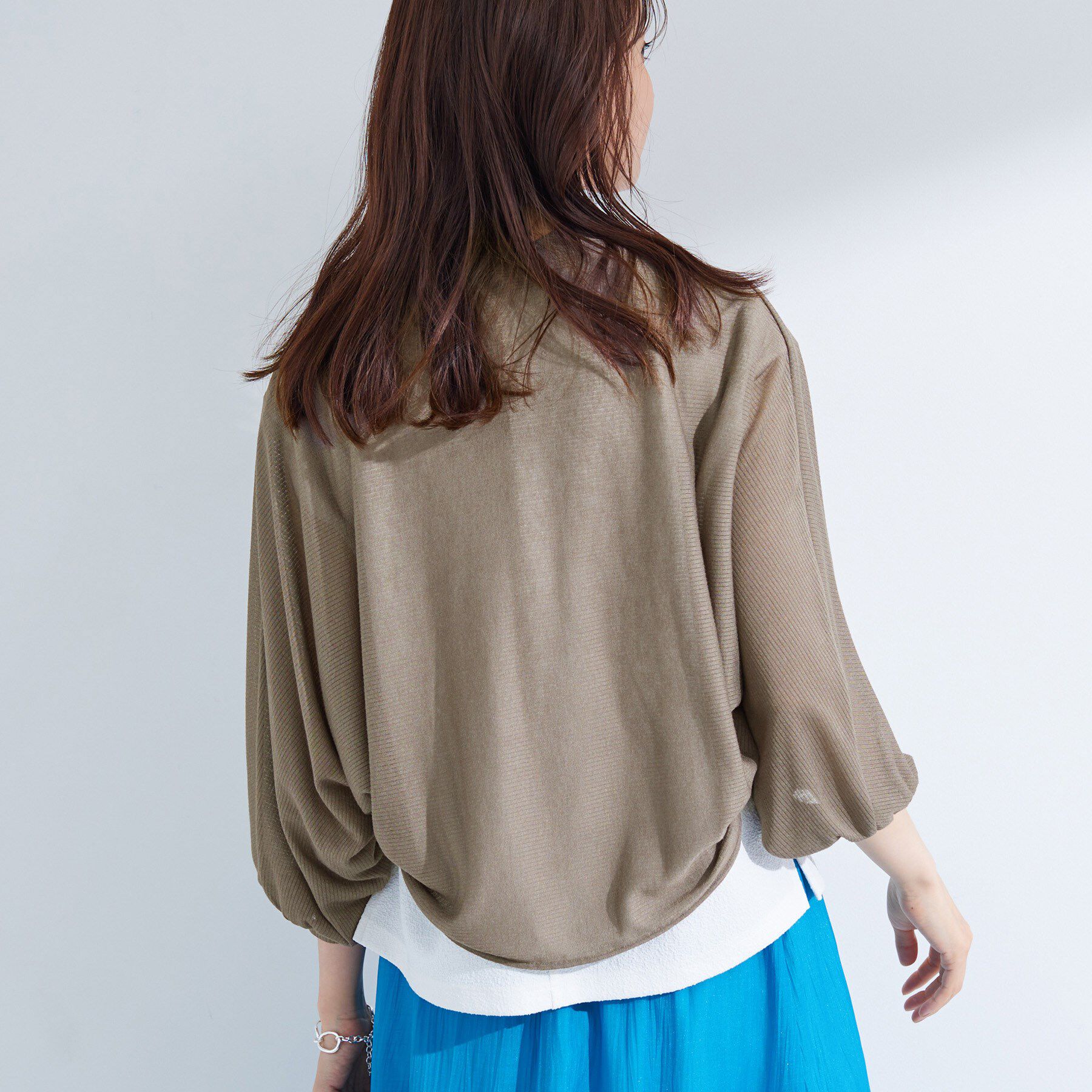 INDIVI「【軽く羽織れる】ボレロカーディガン」|カーディガン|