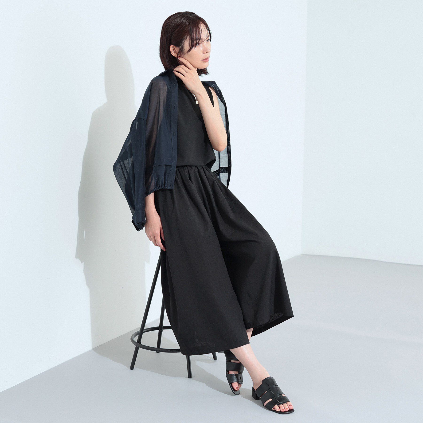 INDIVI「【クールエアー素材／UVケア／セットアップ可能】エアリーフレアパンツ」|その他|