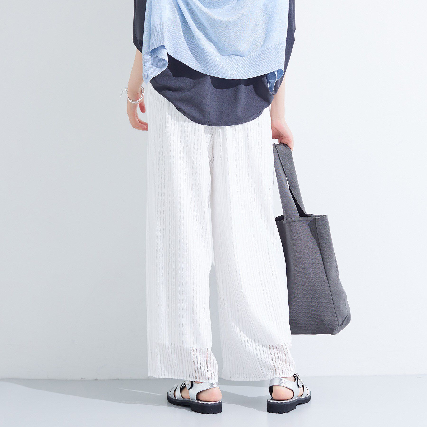 INDIVI「【洗える／セットアップ可能】ラッセルワイドパンツ」|その他|