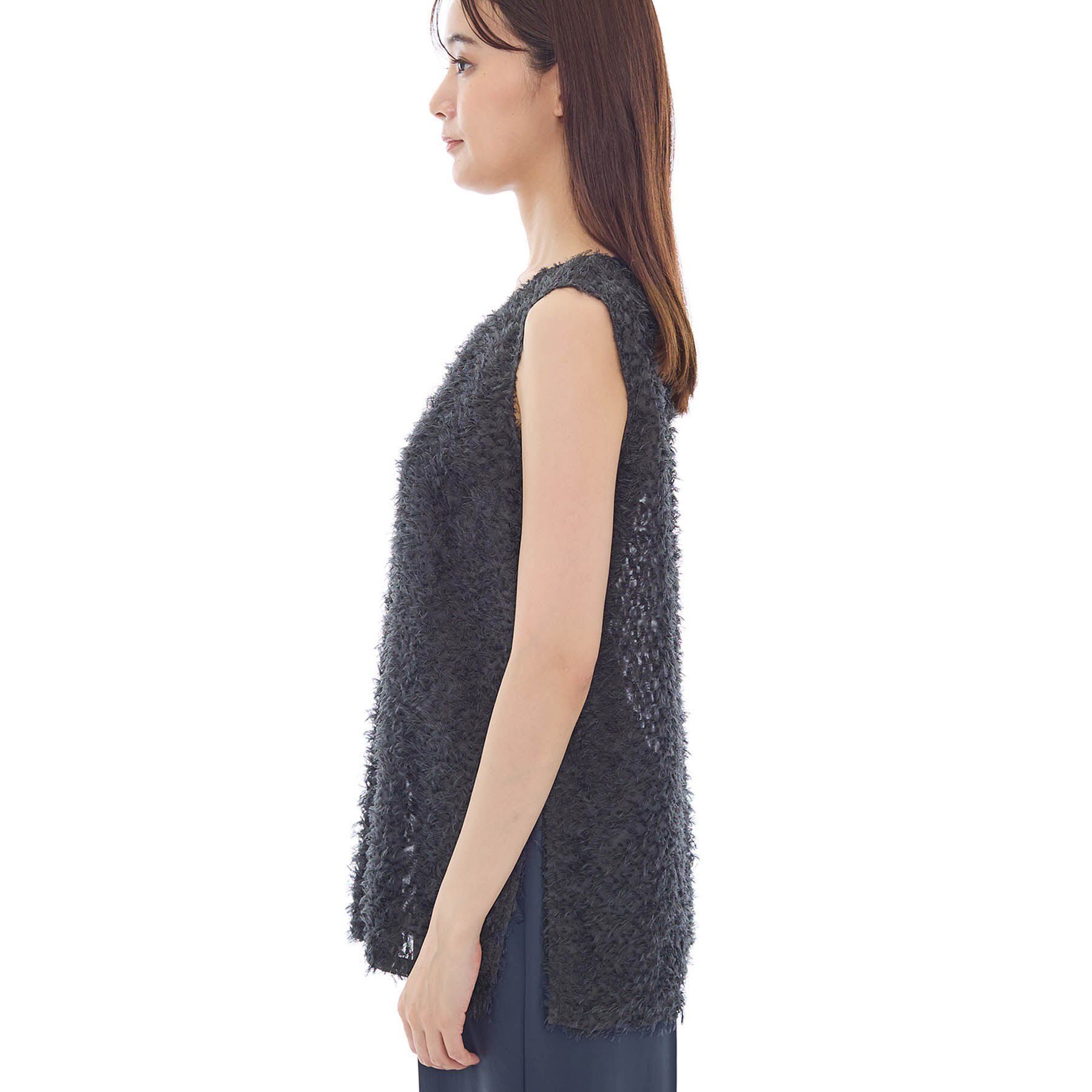 INDIVI「【インナーとしても活躍！】フリンジジャカードチュニック」|シャツ・ブラウス|