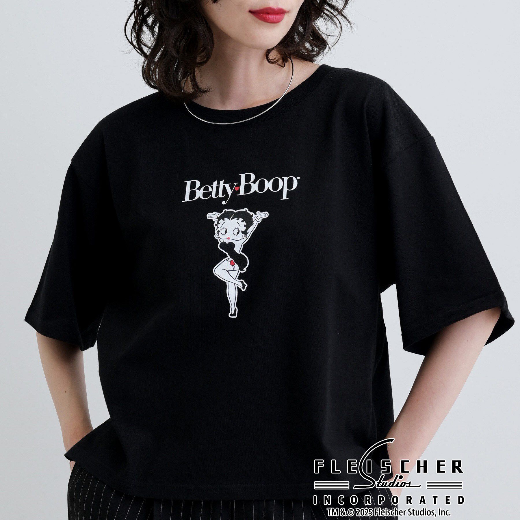 GALLEST「【Betty Boop(TM)】センタープリントワイドTシャツ」|Tシャツ・カットソー|ブラック(019)