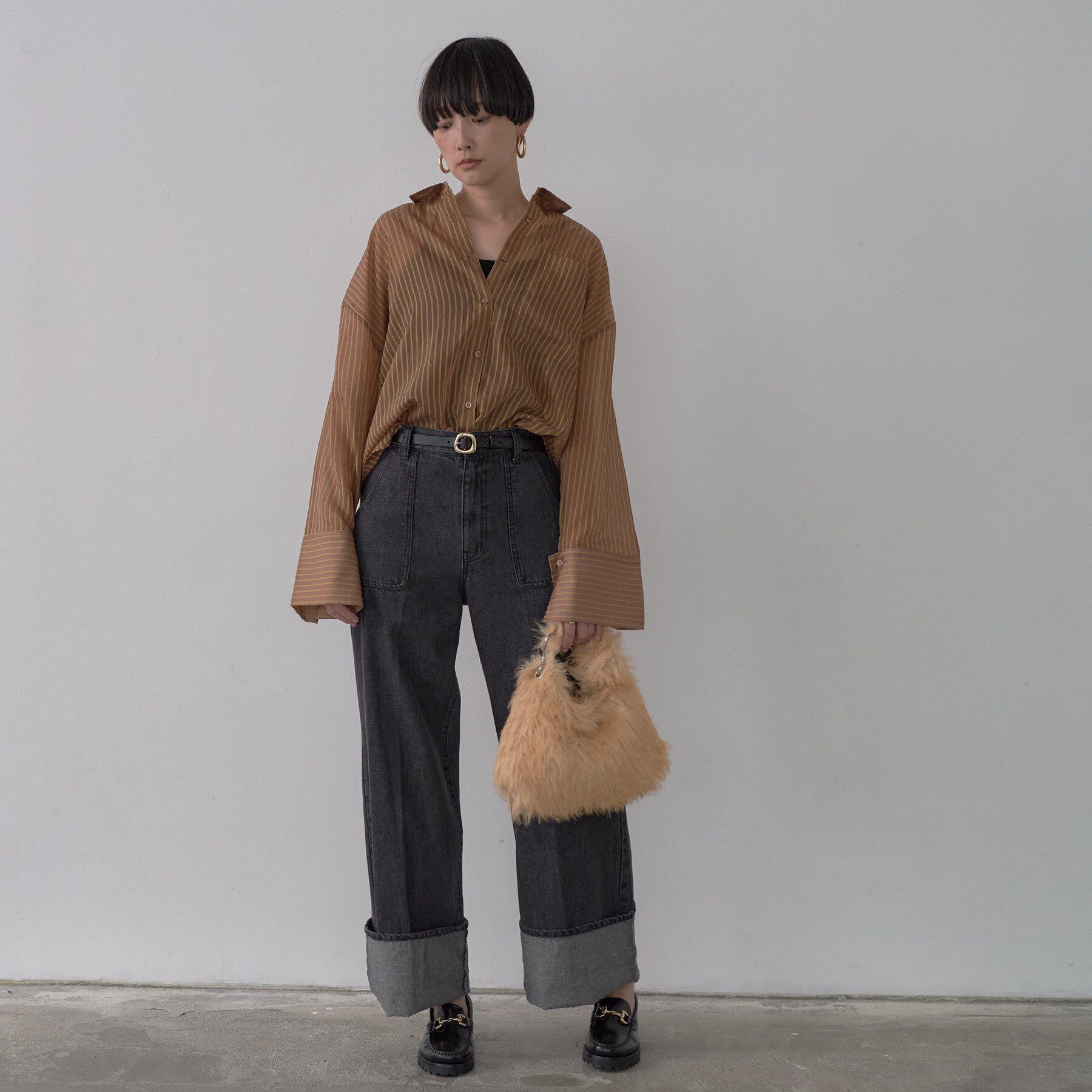 GALLEST「【LE VERNIS】ポワールフラッフィーファーバッグ」|ハンドバッグ|