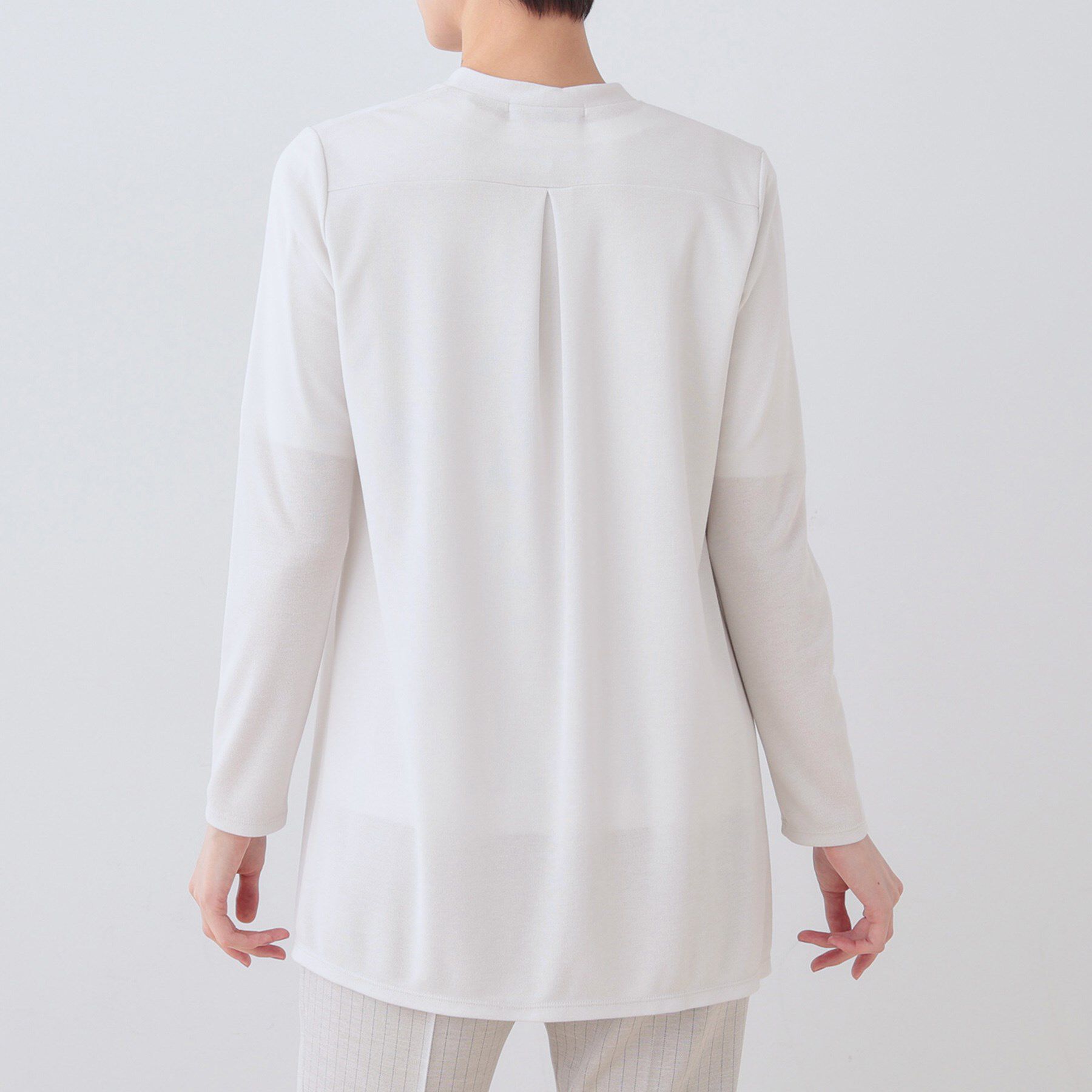 INDIVI「【洗える】着流しジャージカーディガン」|カーディガン|