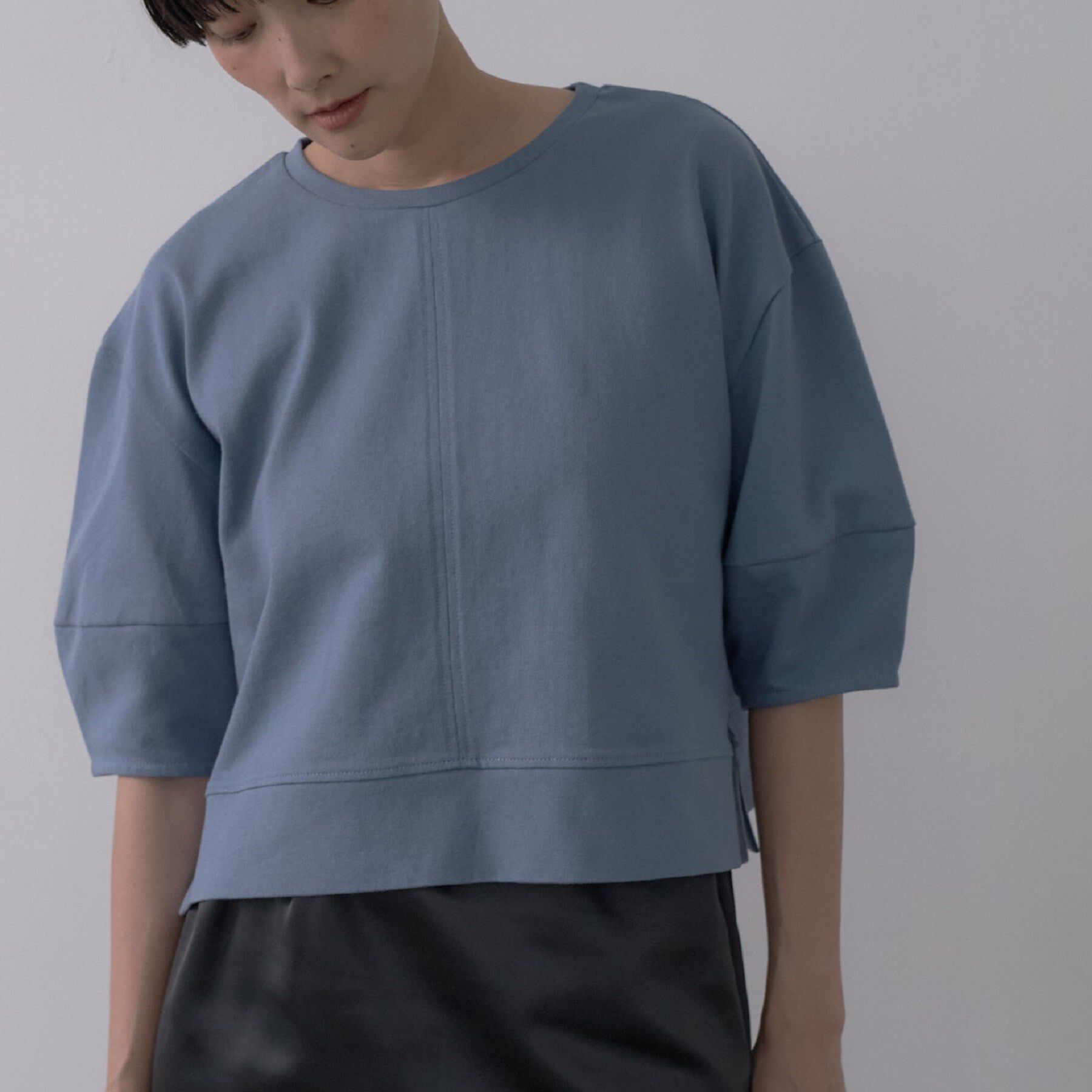 GALLEST「フォルムスリーブカットソー」|Tシャツ・カットソー|ブルー(091)