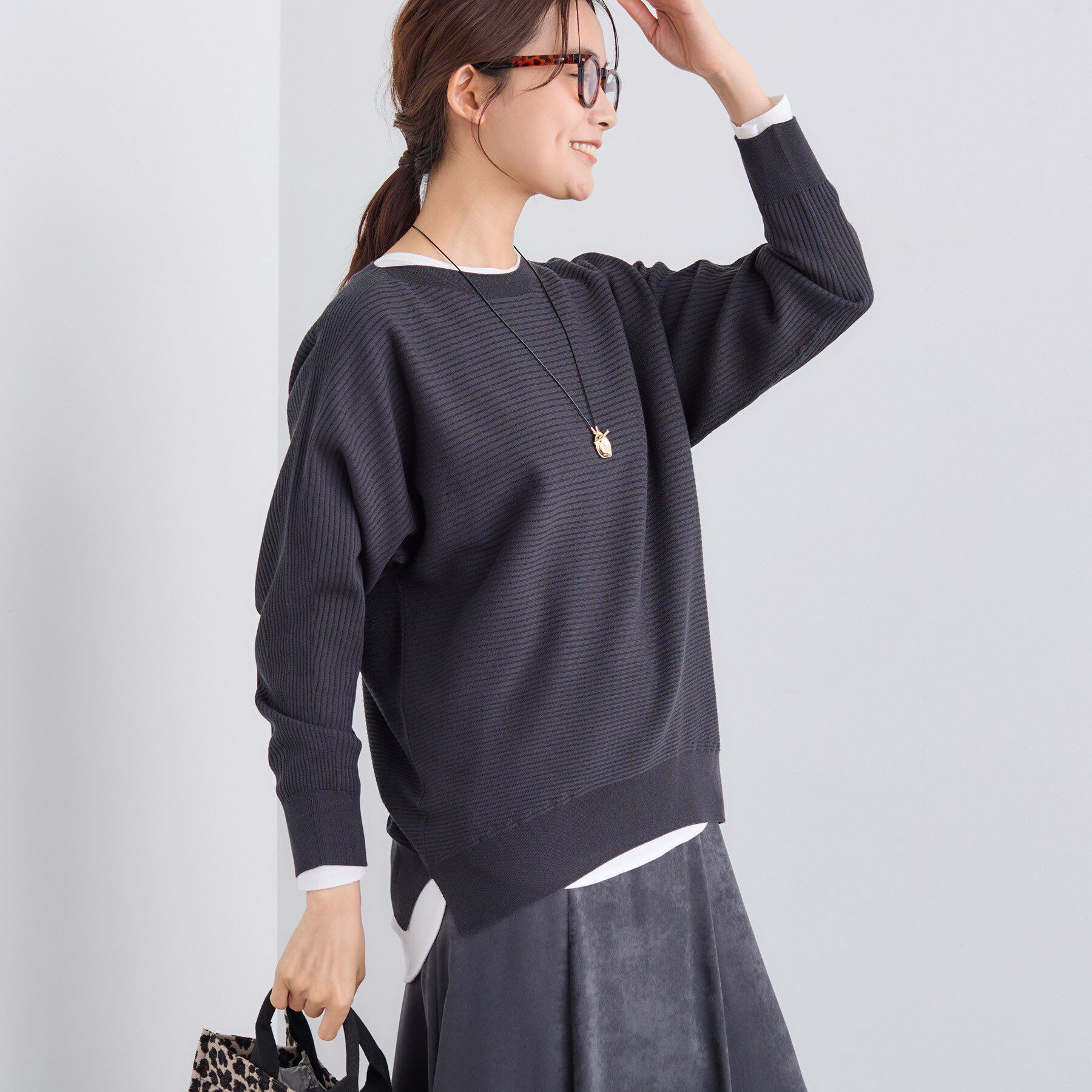 INDIVI「【洗える／体型カバー】美シルエットニット」|ニット・セーター|