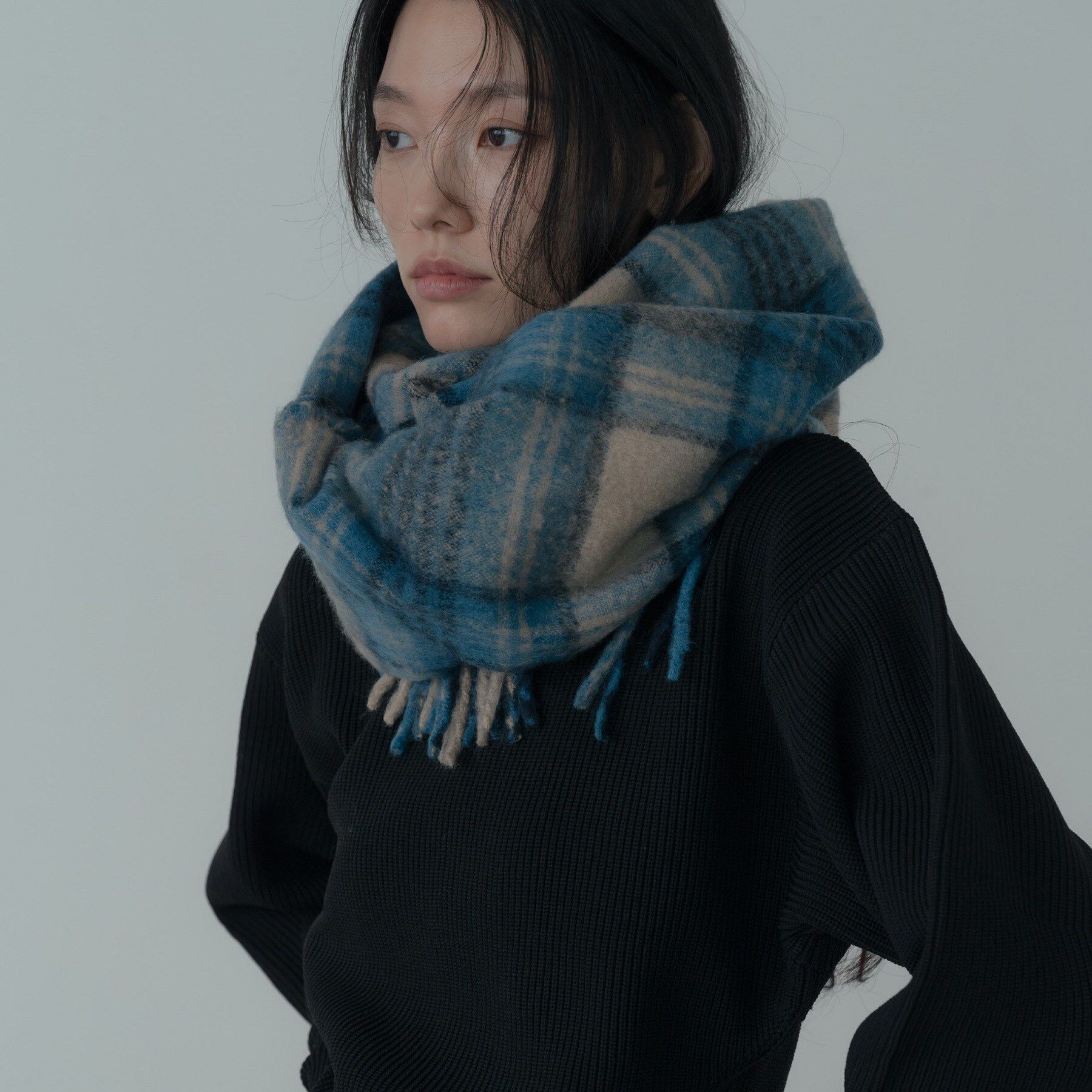 GALLEST「【CONTROL FREAK】シャギーチェックマフラー」|ストール|