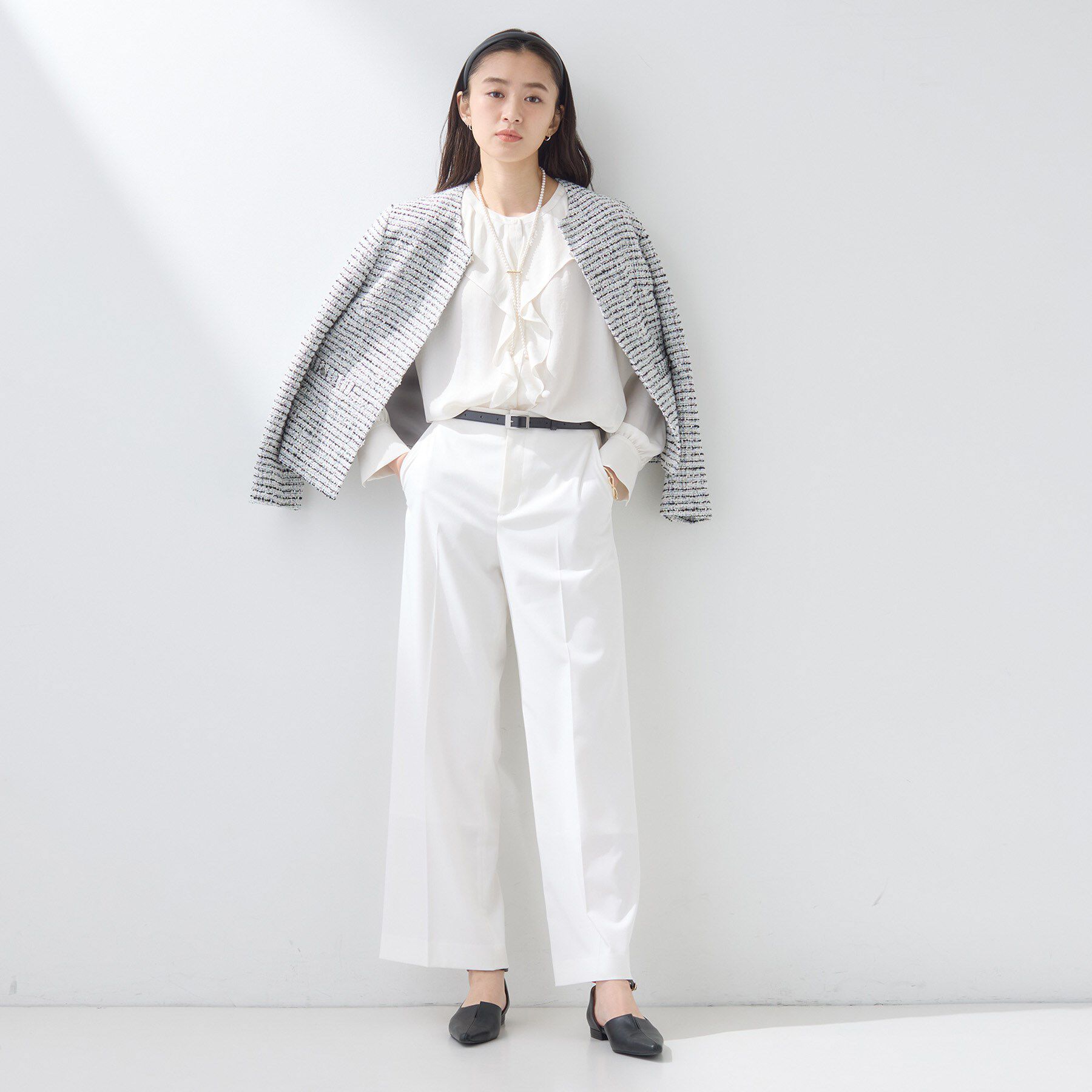 INDIVI「【新作褒められパンツ】快温ワイドパンツ」|その他|