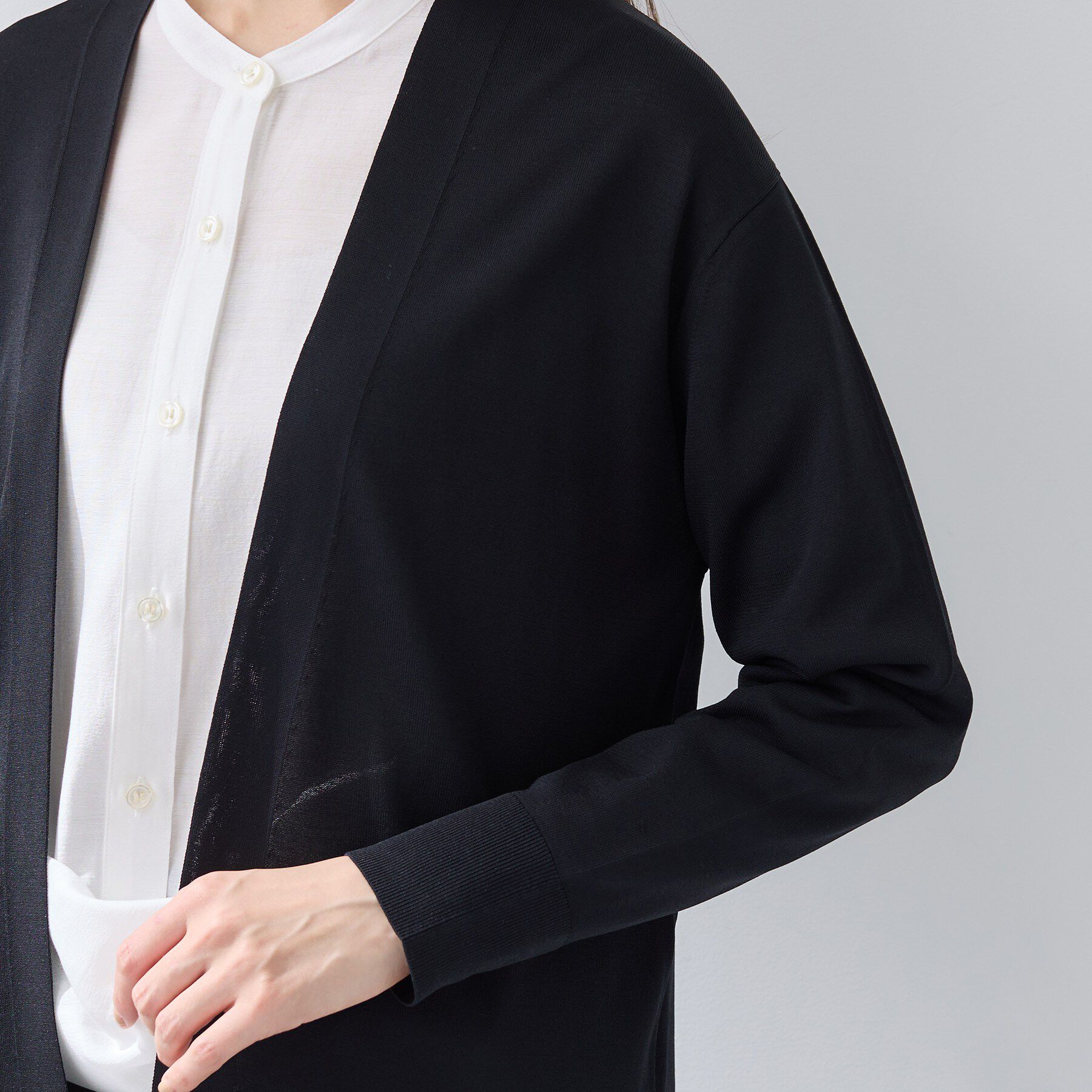 INDIVI「【洗える／上品】きれいめ着流しカーディガンニット」|カーディガン|