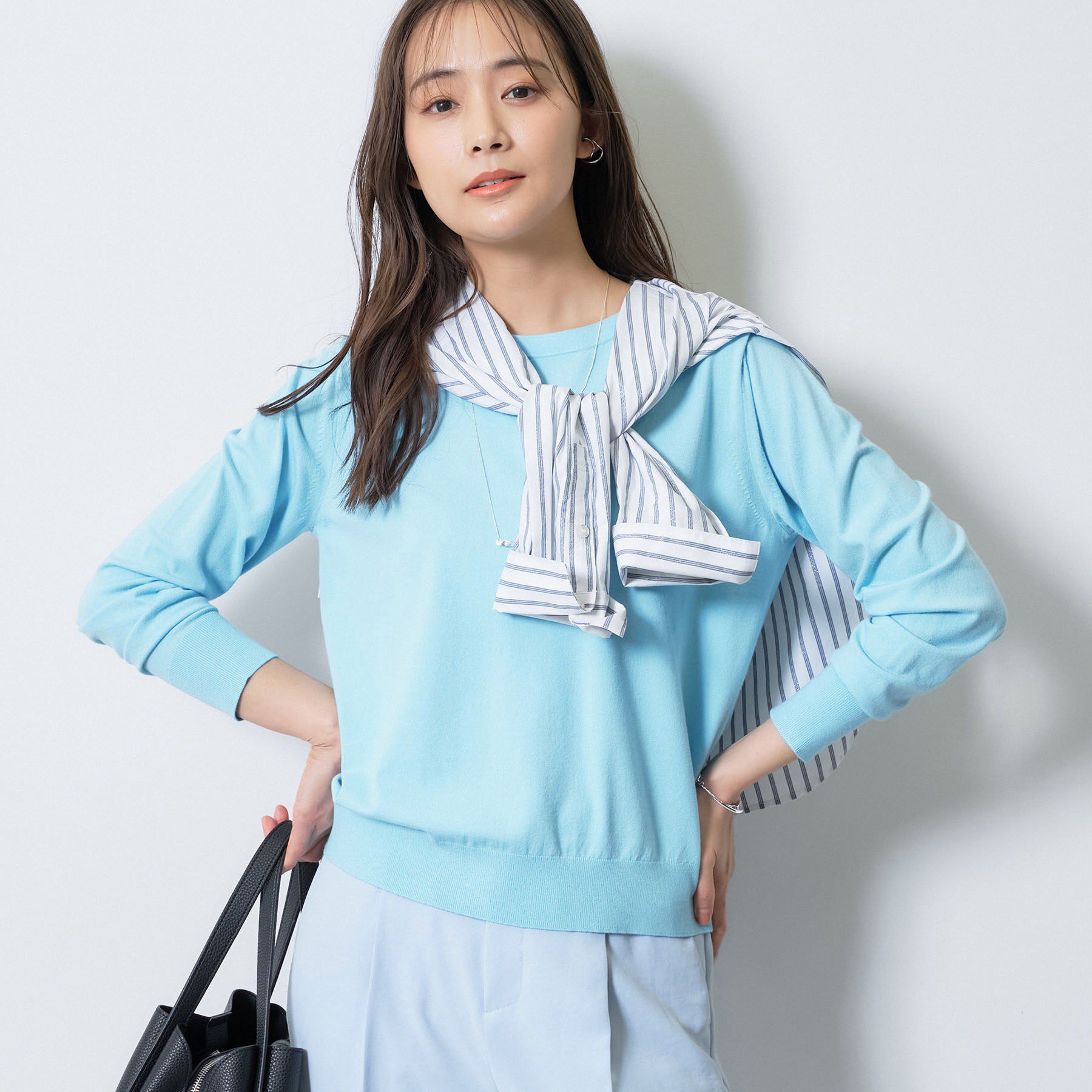 INDIVI「【洗える／アンサンブル可能】シンプルデザインニット」|ニット・セーター|