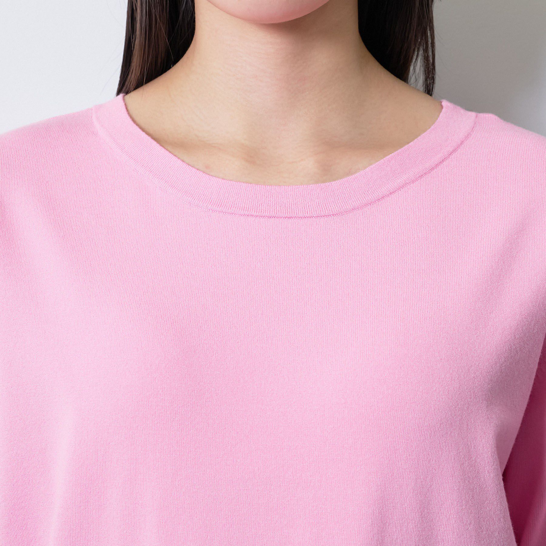 INDIVI「【洗える／アンサンブル可能】シンプルデザインニット」|ニット・セーター|