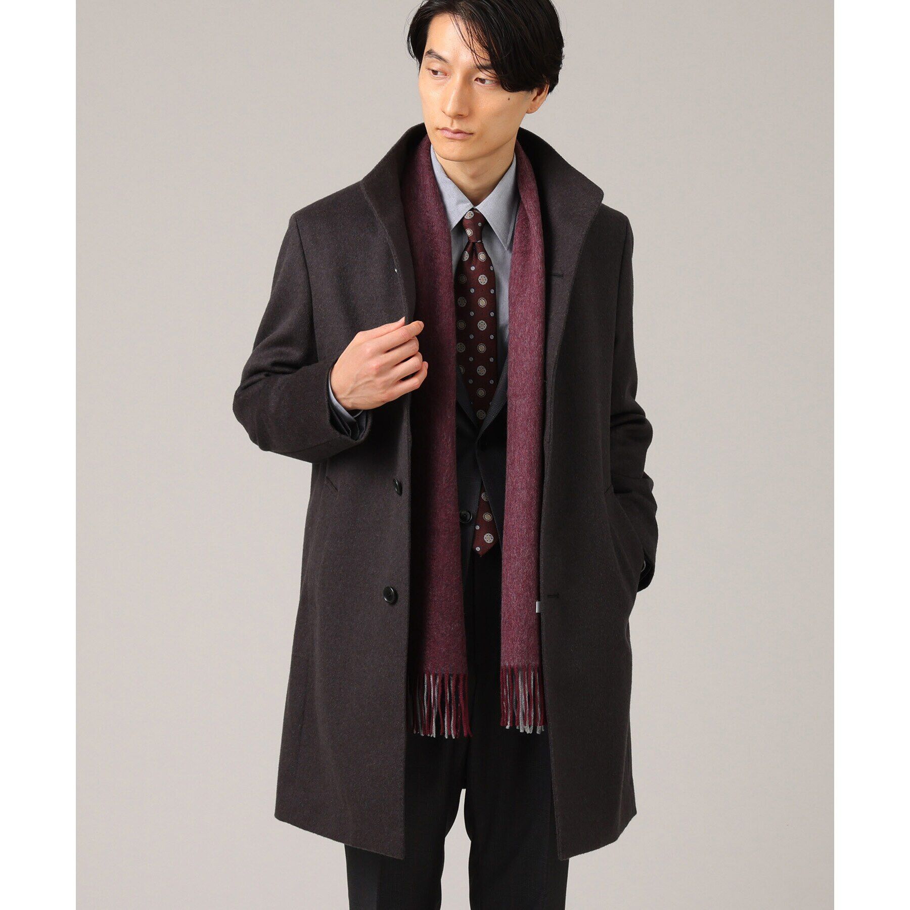 TAKEO KIKUCHI「【ウールカシミヤブレンド】ビーバー調 スタンドカラー コート」|その他|