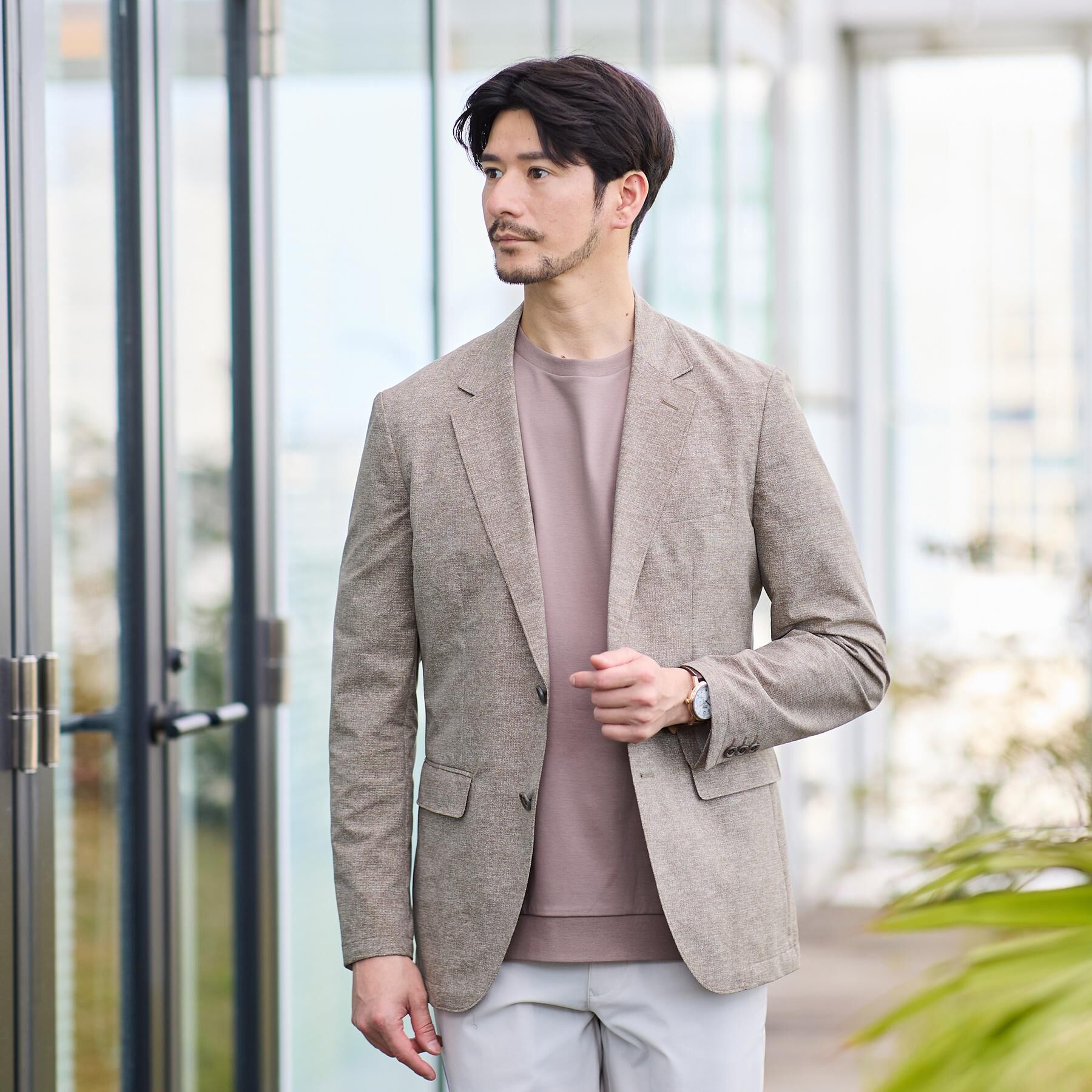 TAKEO KIKUCHI「【抗菌防臭】COOL DOTS（R）ドビープリント ジャケット」|テーラードジャケット|