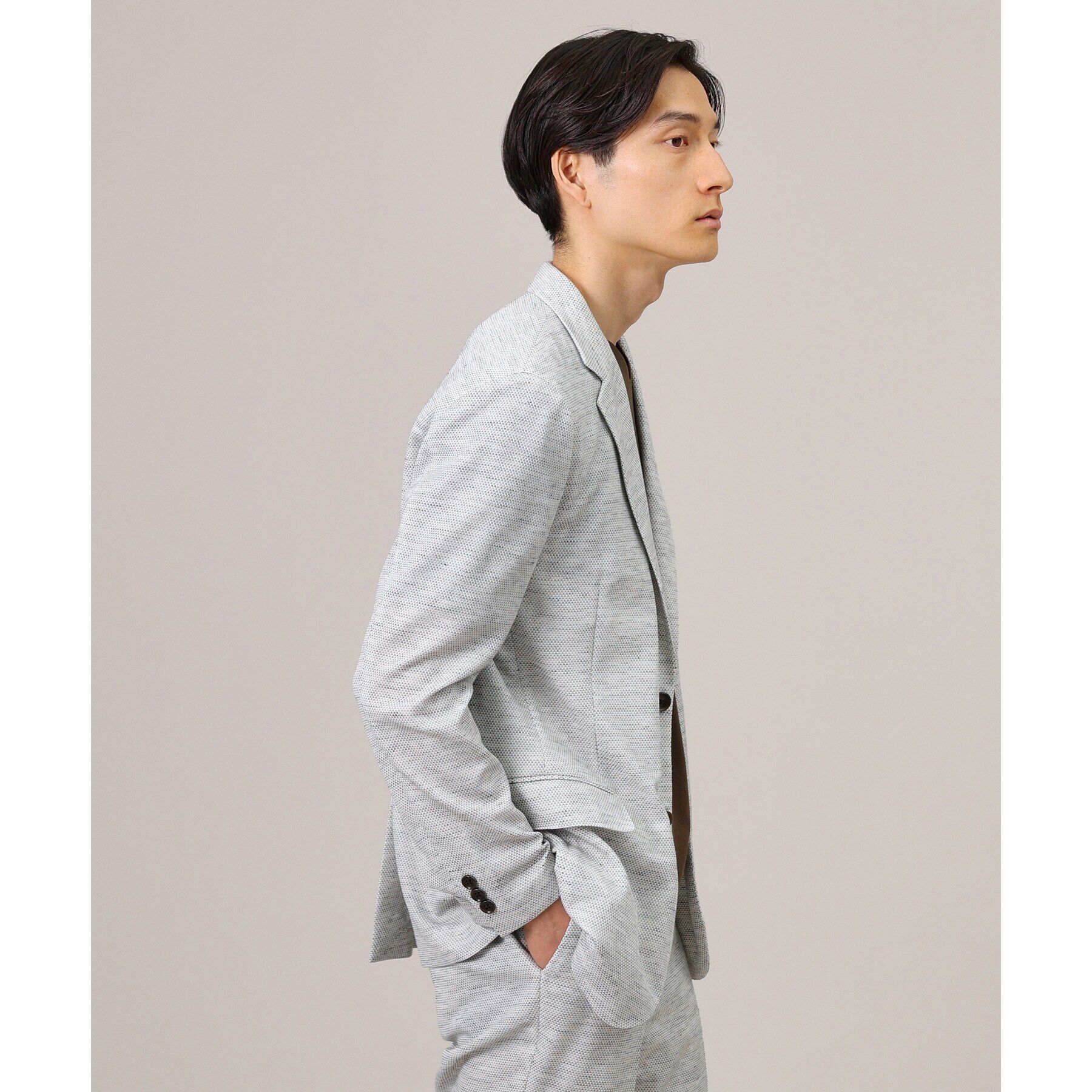 TAKEO KIKUCHI「【尾州織】リネンブレンド メッシュ ジャケット」|テーラードジャケット|