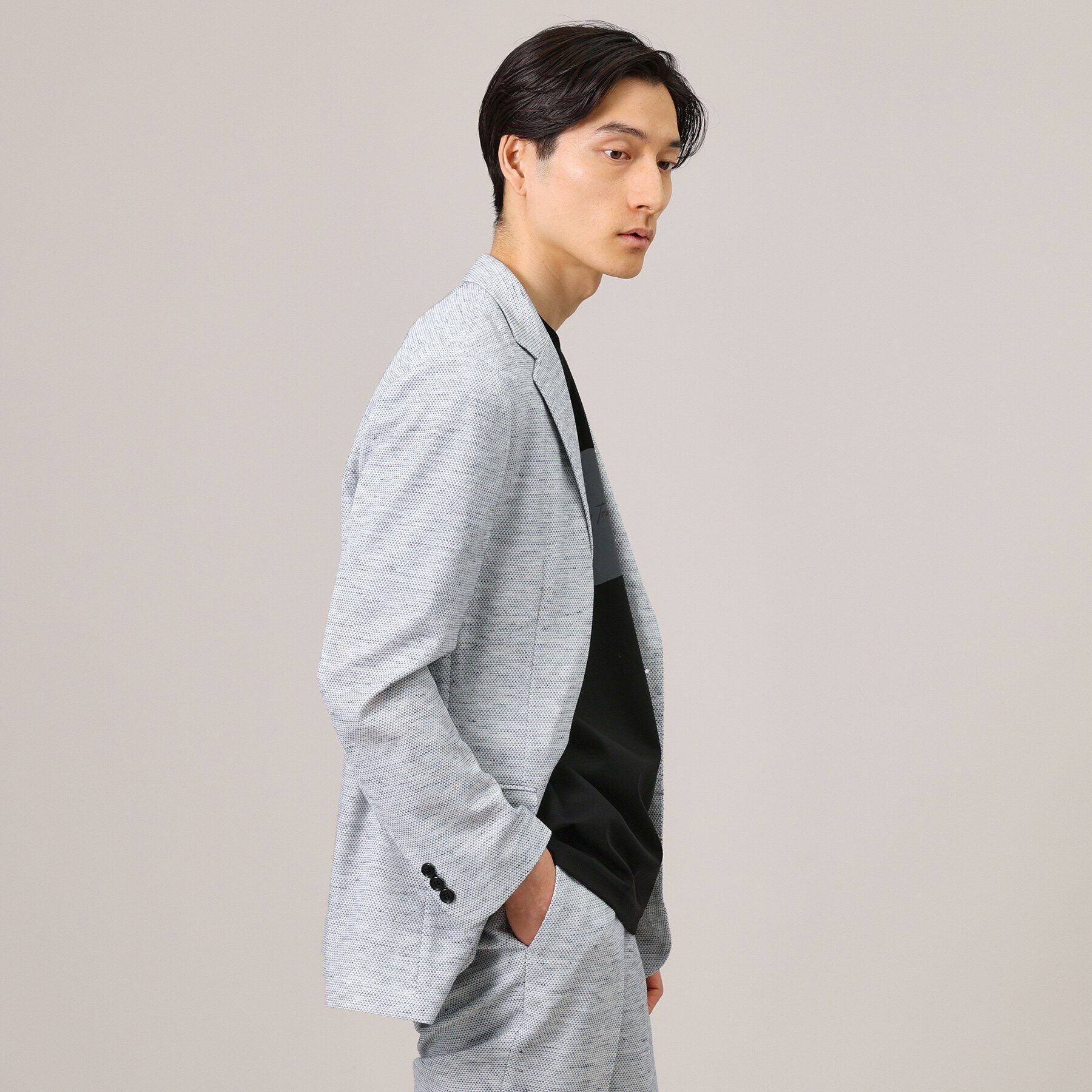 TAKEO KIKUCHI「【尾州織】リネンブレンド メッシュ ジャケット」|テーラードジャケット|