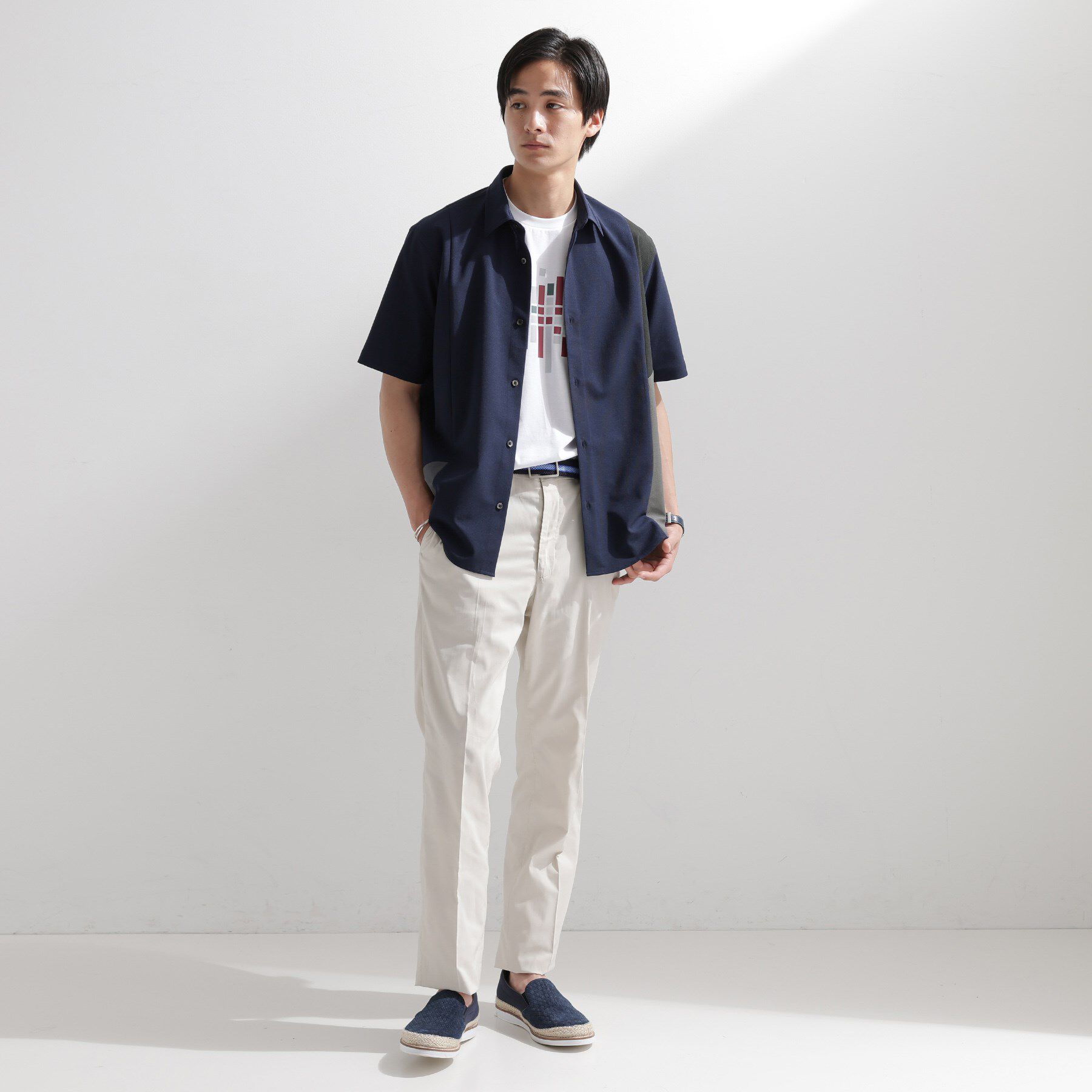 TAKEO KIKUCHI「サイド切り替え 半袖シャツ」|シャツ・ブラウス|