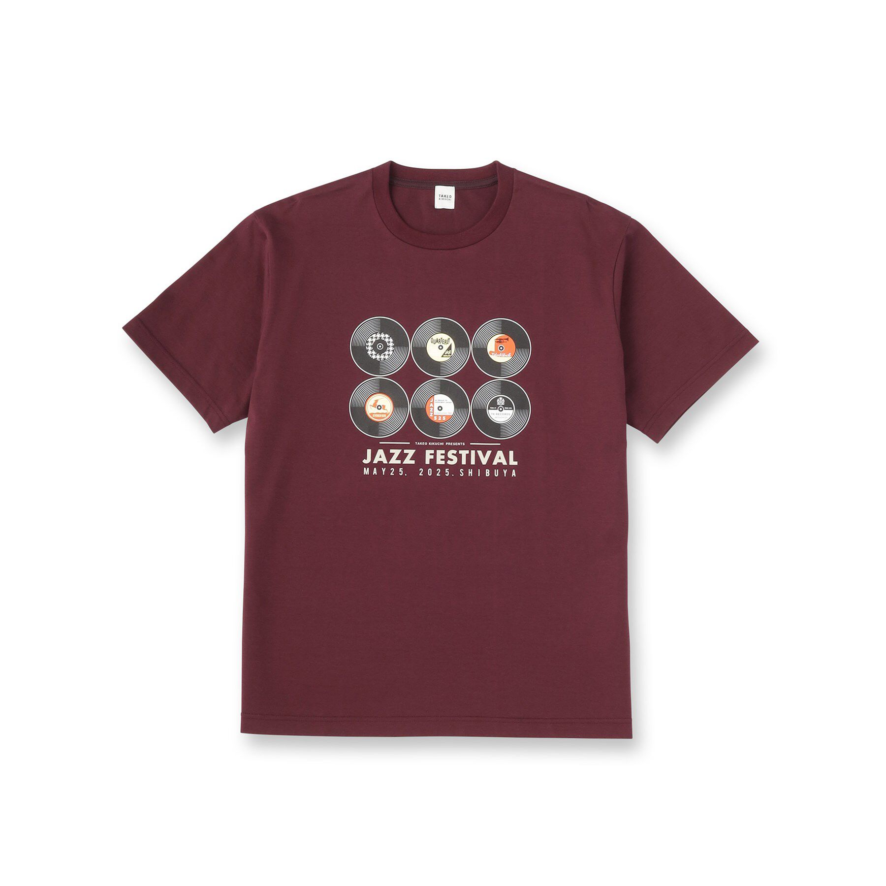 TAKEO KIKUCHI「レコードプリント 天竺 Tシャツ」|Tシャツ・カットソー|