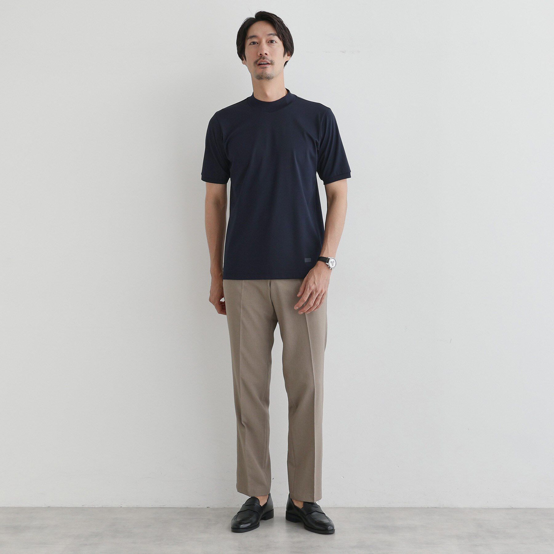 TAKEO KIKUCHI「【COOL CITY WEAR】モックネック プルオーバー /接触冷感」|Tシャツ・カットソー|