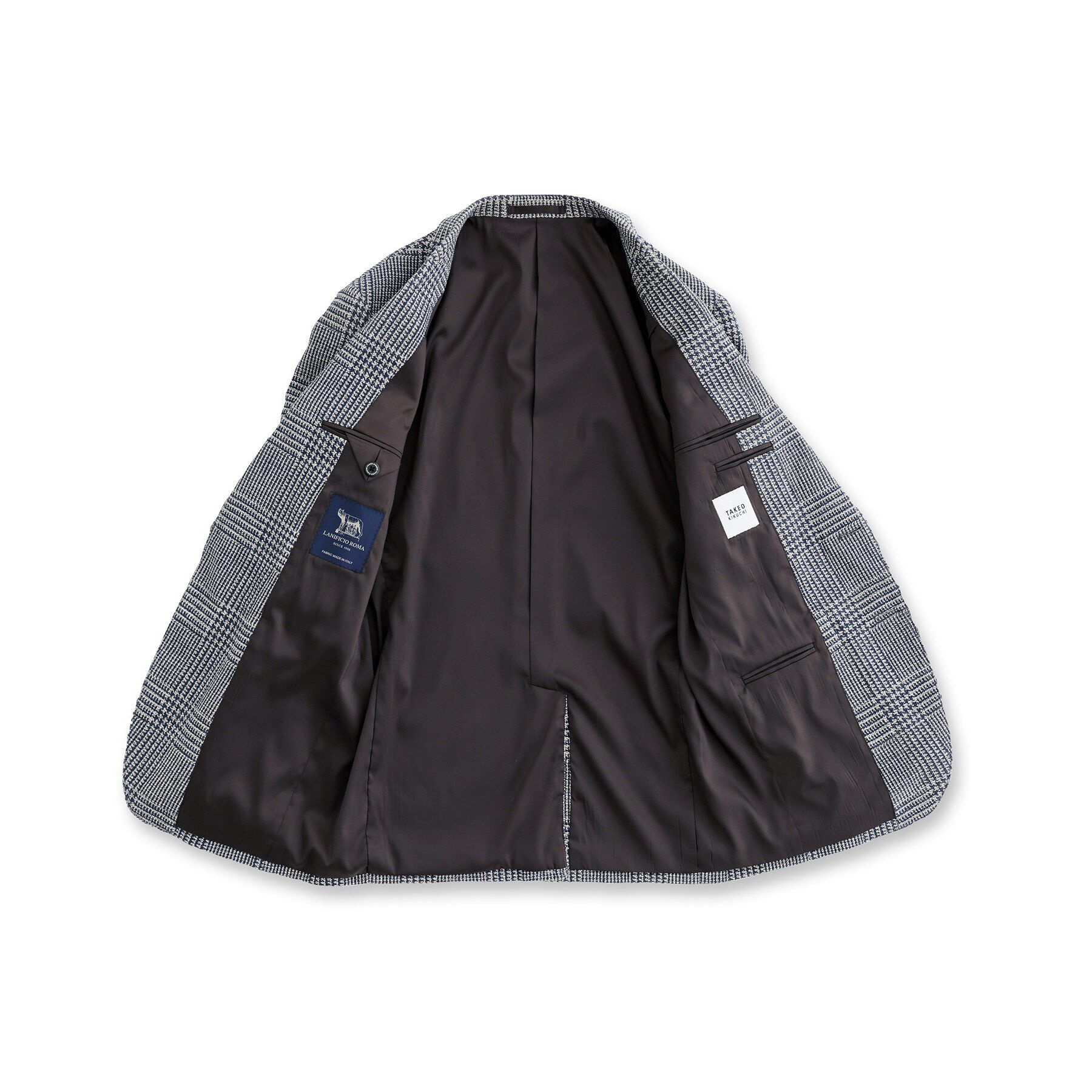 TAKEO KIKUCHI「グレンチェックプリント ジャージ ジャケット」|テーラードジャケット|