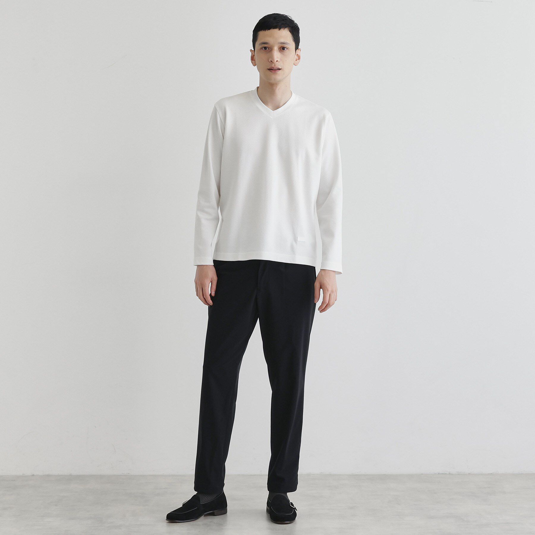 TAKEO KIKUCHI「【尾州織】ブリスタ Vネック カットソー」|Tシャツ・カットソー|