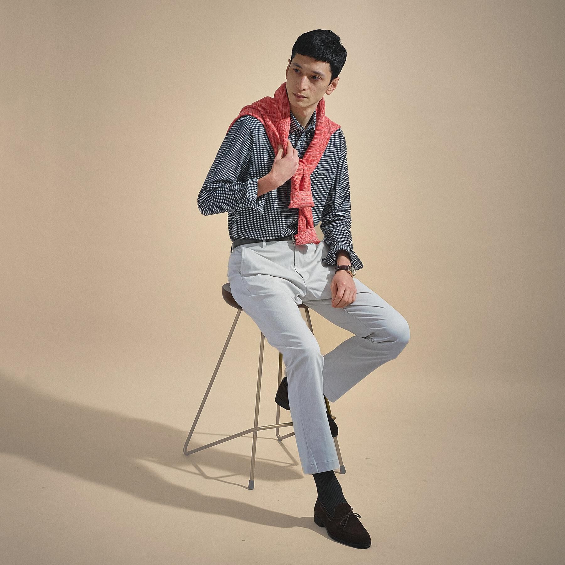 TAKEO KIKUCHI「【抗菌防臭/シーズンレス】シアサッカーギンガムチェック ストレッチシャツ」|シャツ・ブラウス|