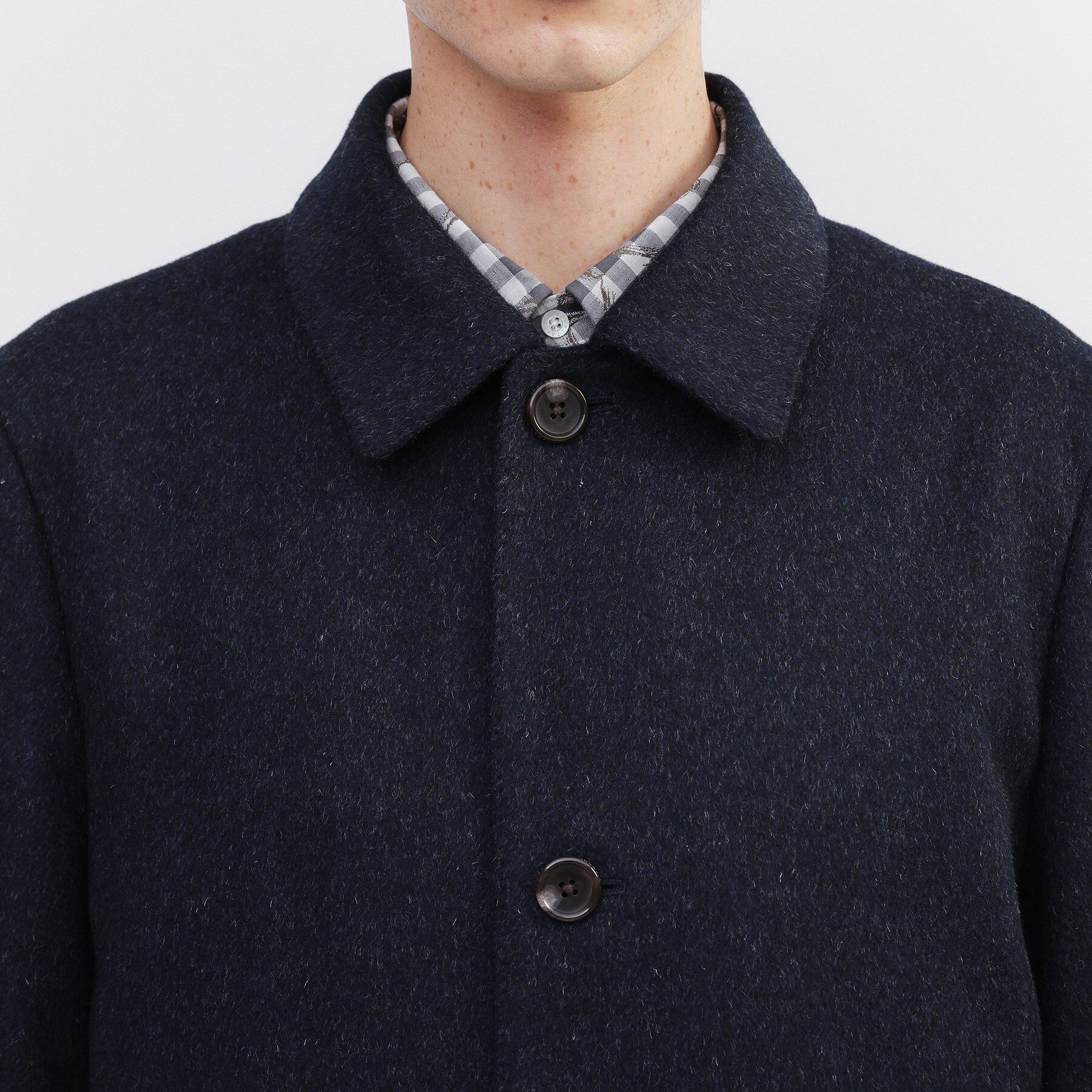 TAKEO KIKUCHI「カシミヤブレンド ビーバー調ステンカラーコート」|ステンカラーコート|