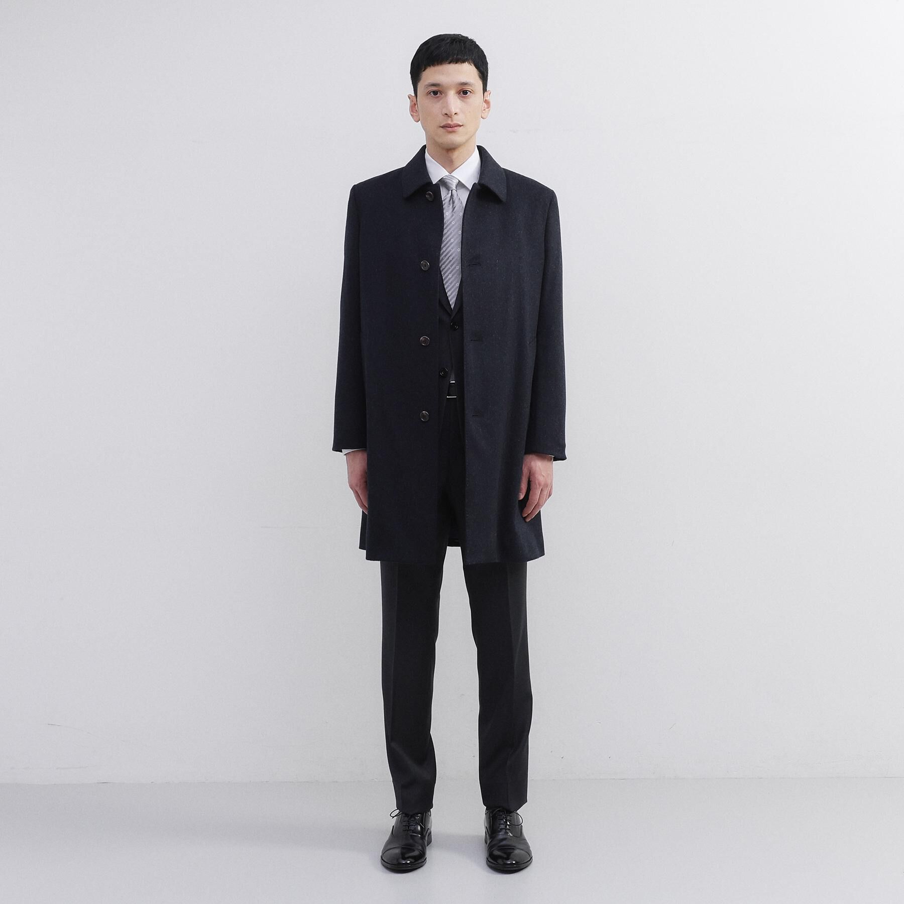 TAKEO KIKUCHI「カシミヤブレンド ビーバー調ステンカラーコート」|ステンカラーコート|