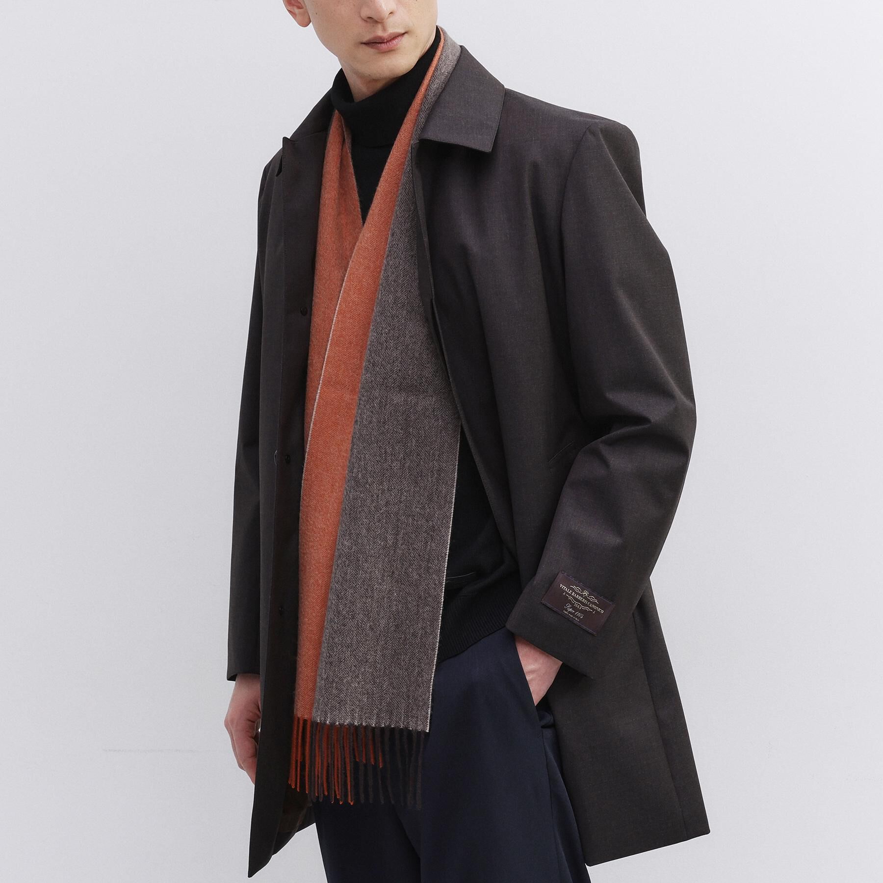 TAKEO KIKUCHI「【洗えるカシミヤ】ピュアカシミヤ 4面パネルマフラー」|ストール|