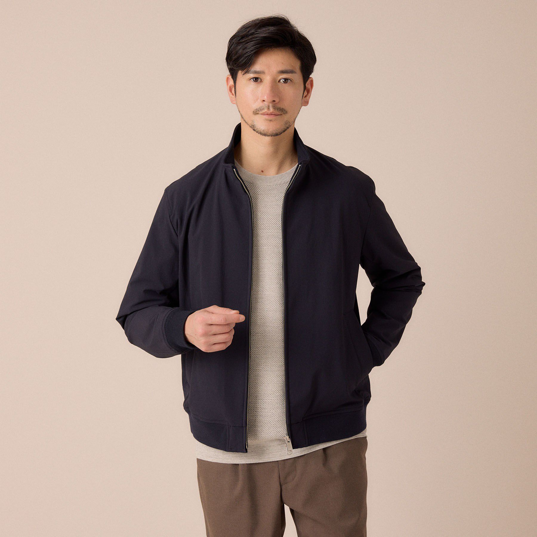 TAKEO KIKUCHI「スタンドカラー ショート リブ ブルゾン」|ブルゾン・スタジャン|