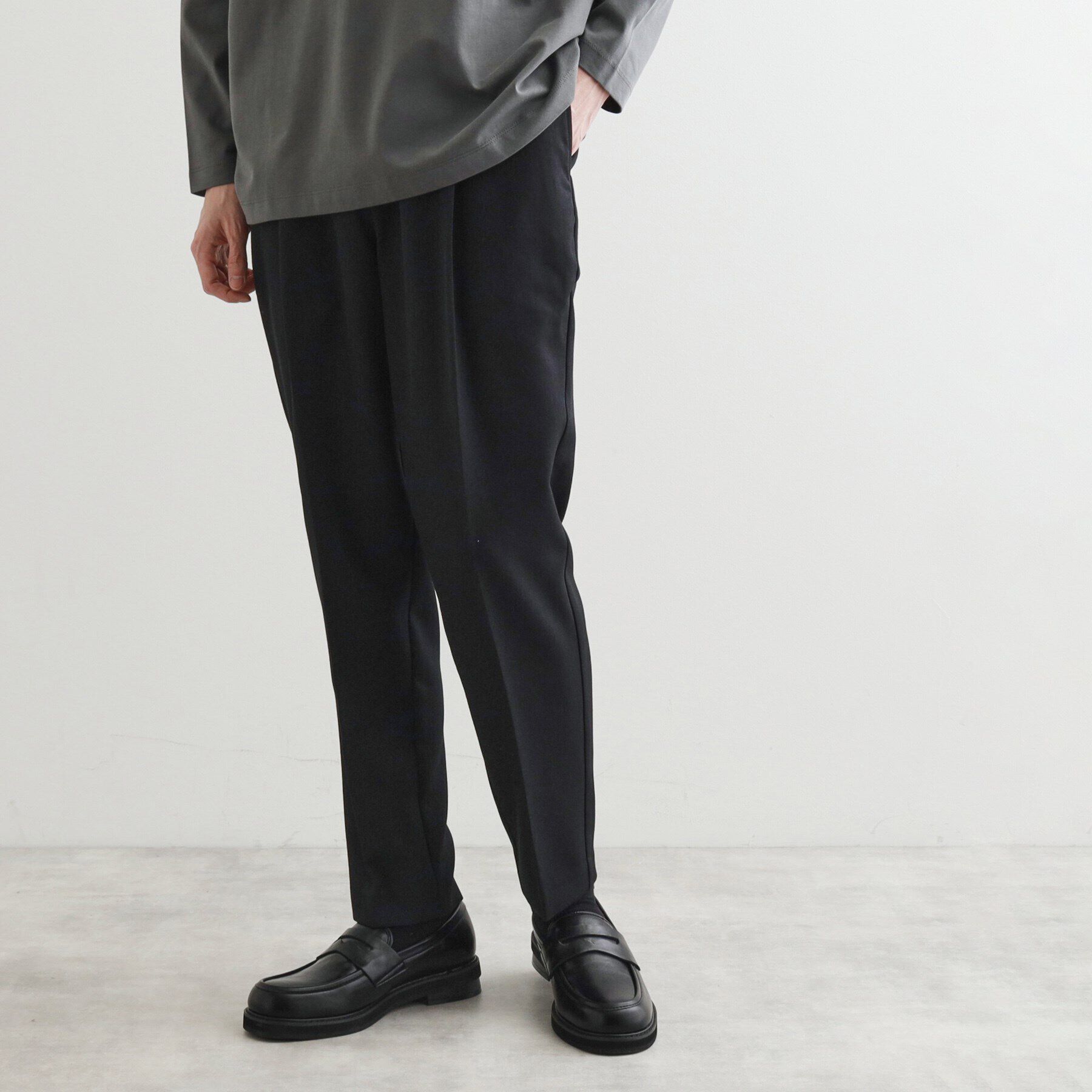 tk.TAKEO KIKUCHI「キャバリーツイルスラックス」|その他|ブラック(019)