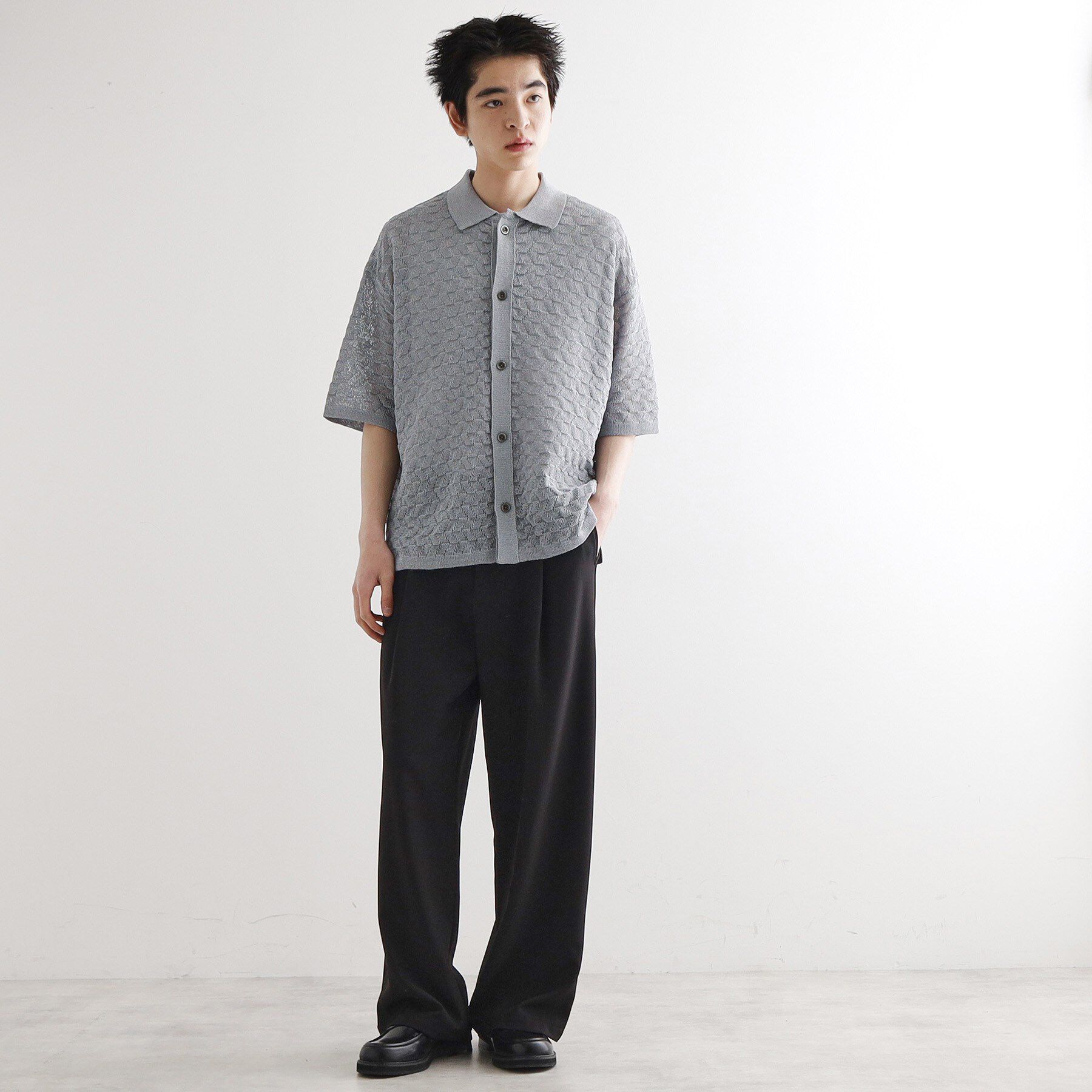 tk.TAKEO KIKUCHI「ニットポロカーディガン」|カーディガン|