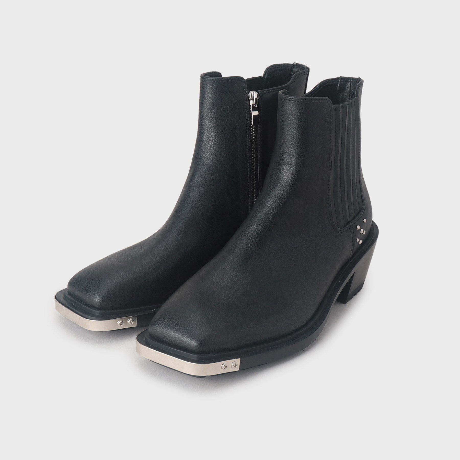 tk.TAKEO KIKUCHI「ウエスタンスタッズブーツ」|ショートブーツ|ブラック(019)