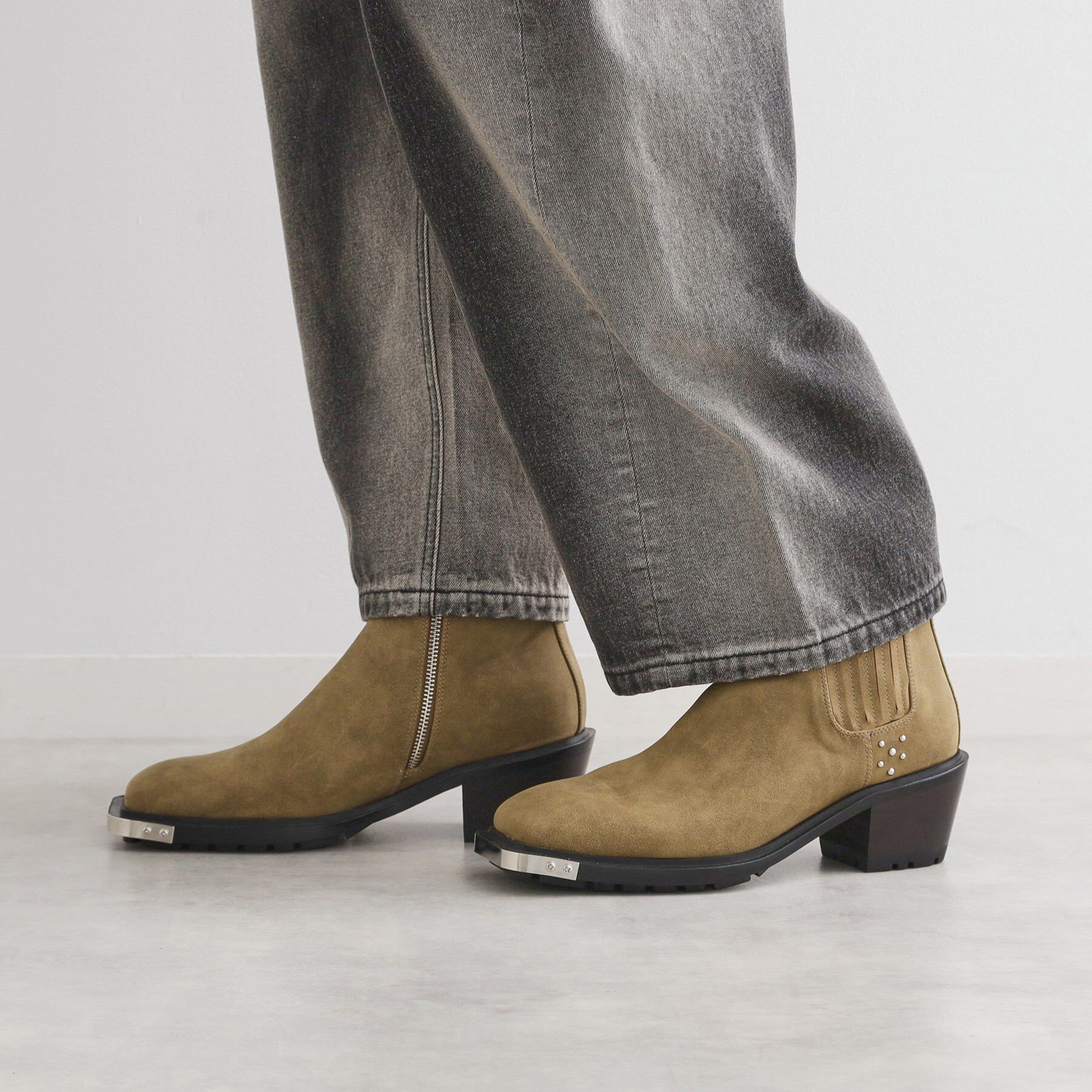 tk.TAKEO KIKUCHI「ウエスタンスタッズブーツ」|ショートブーツ|