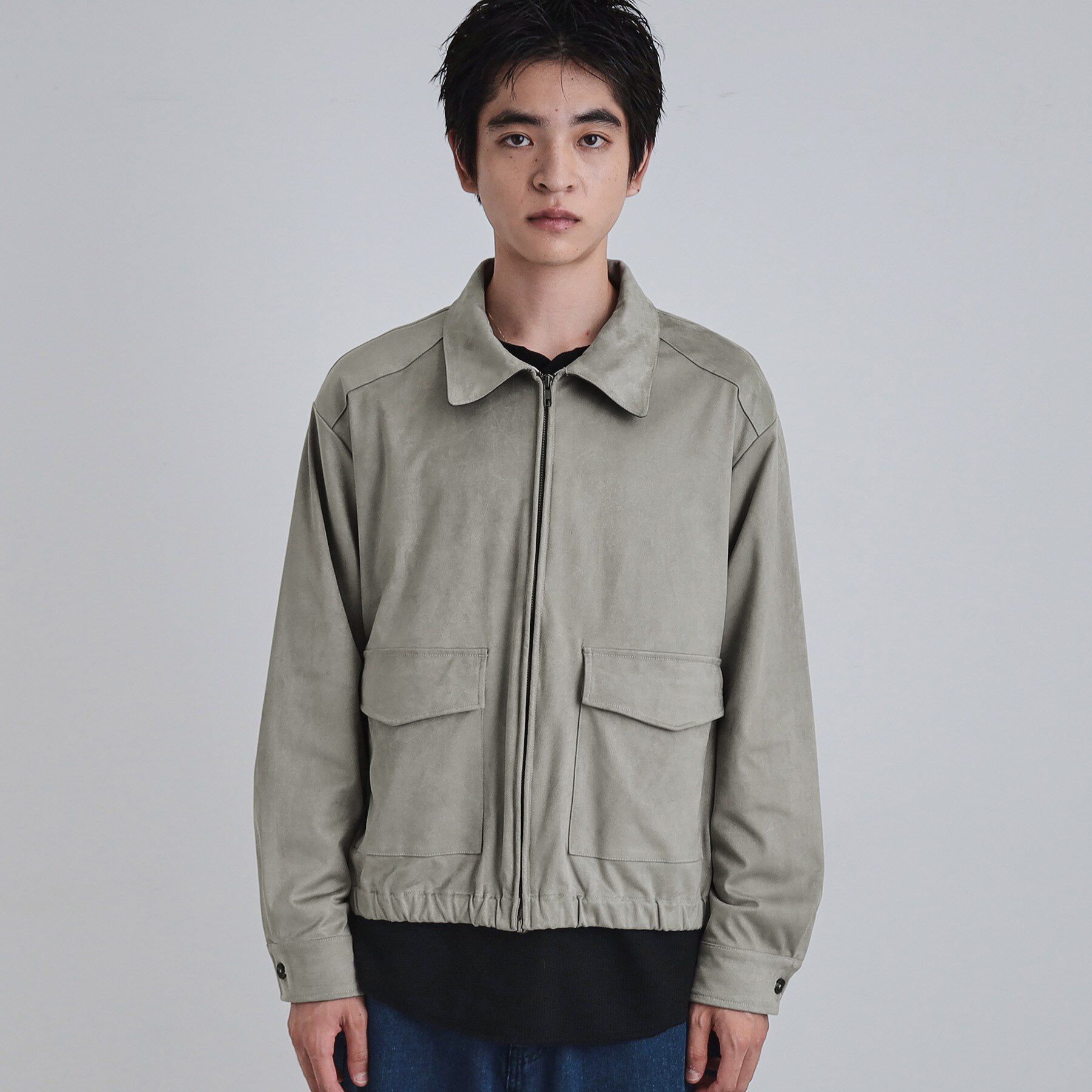 tk.TAKEO KIKUCHI「フェイクスエードシャツアウター」|ブルゾン・スタジャン|