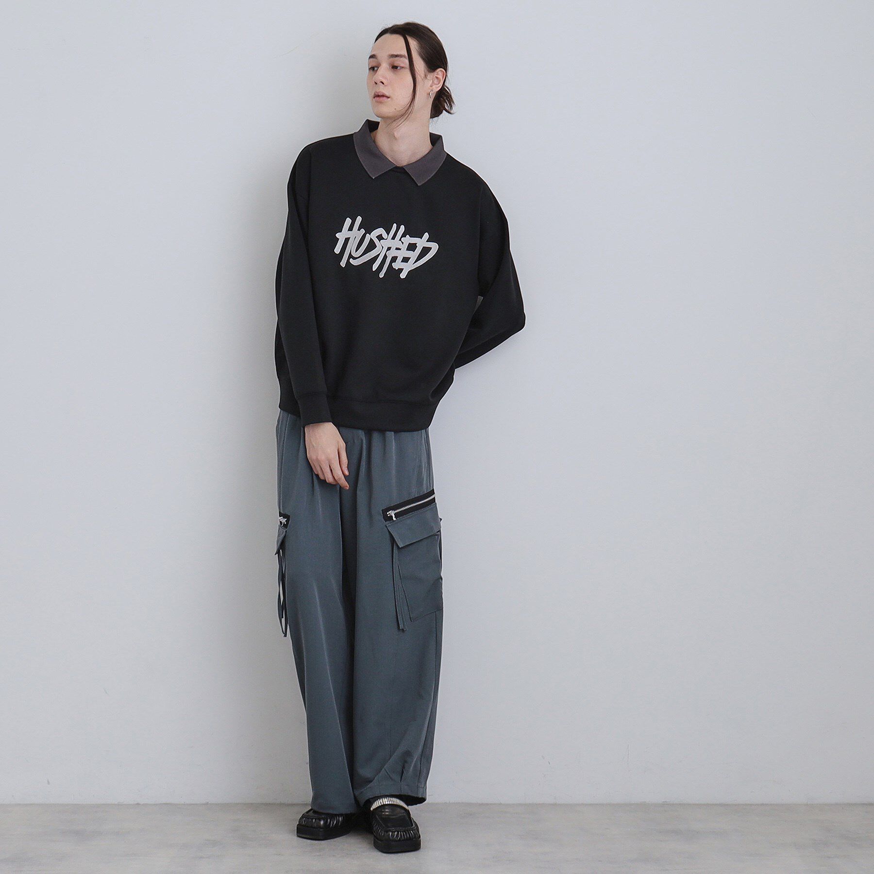 tk.TAKEO KIKUCHI「レタードエンブロレイヤーカラーカットソー」|パーカー|