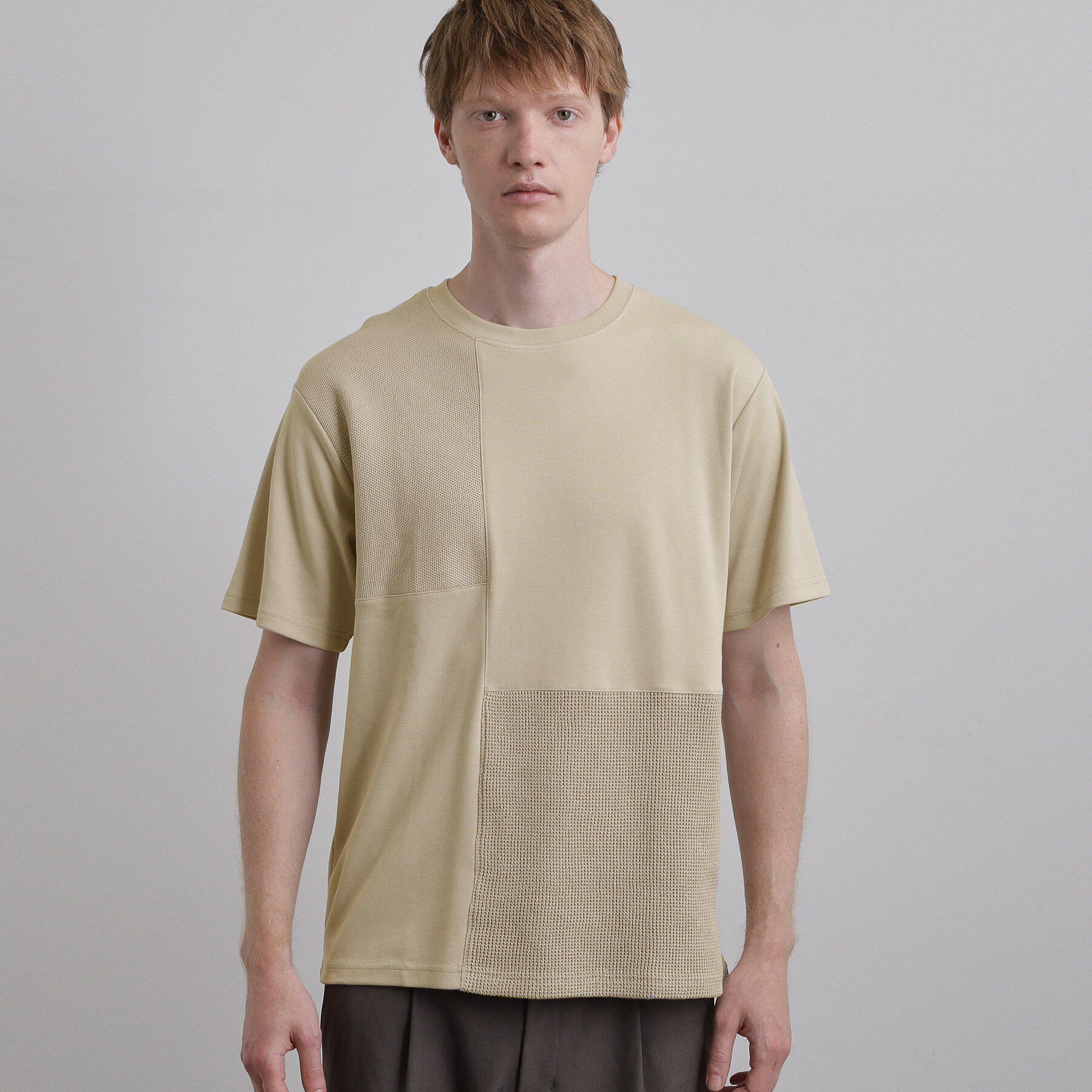 tk.TAKEO KIKUCHI「ブロックニット切替カットソー」|Tシャツ・カットソー|