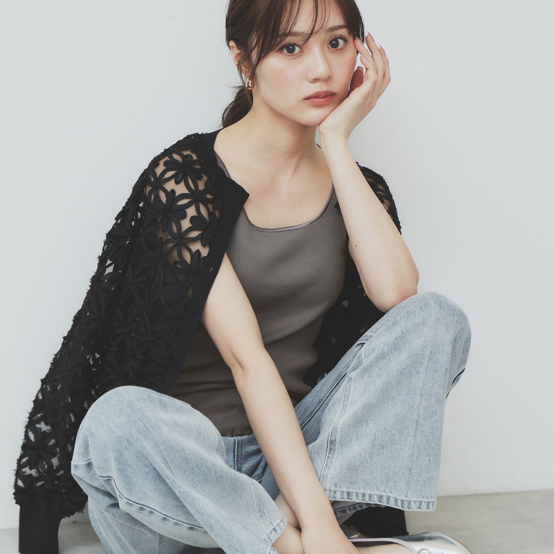 index「前後2WAY サテンパイピングリブタンクトップ【洗濯機洗い可】」|キャミソール|