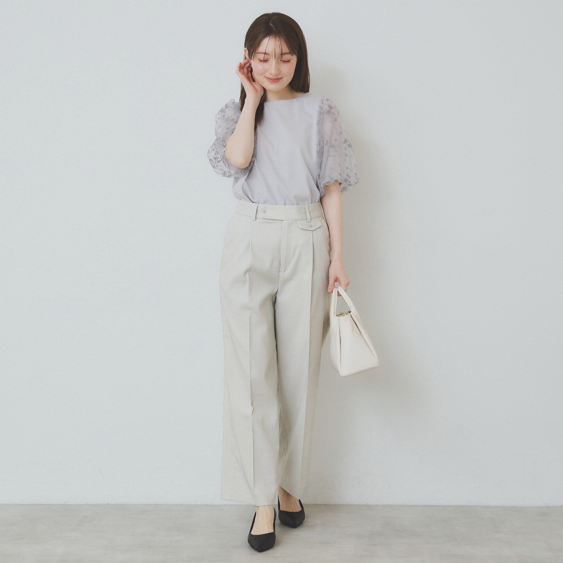 index「サイドフラップストレッチワイドパンツ【洗濯機洗い可／イージーケア】」|その他|