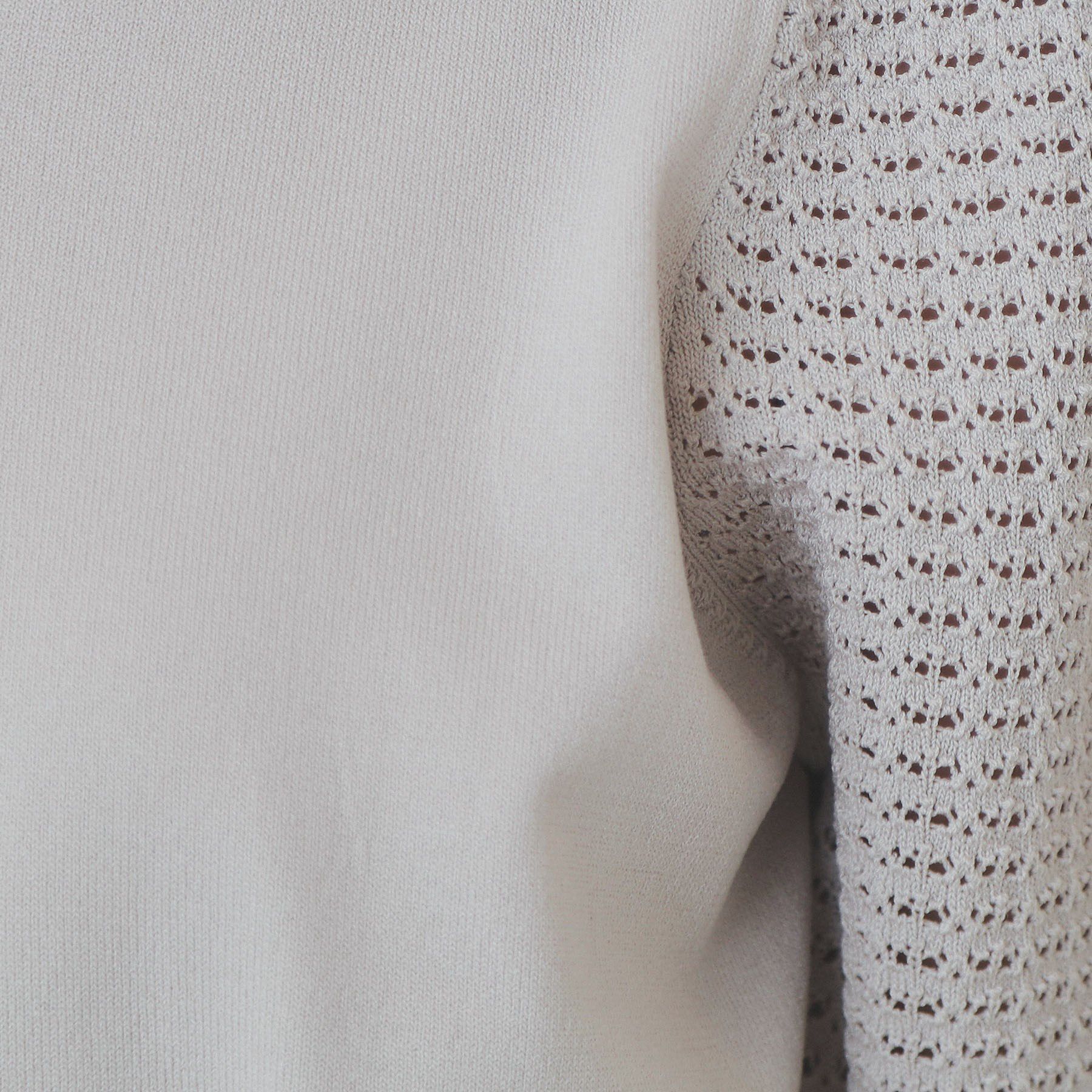 index「《5色展開》柄編みスリーブVネックニット【洗濯機洗い可】」|ニット・セーター|