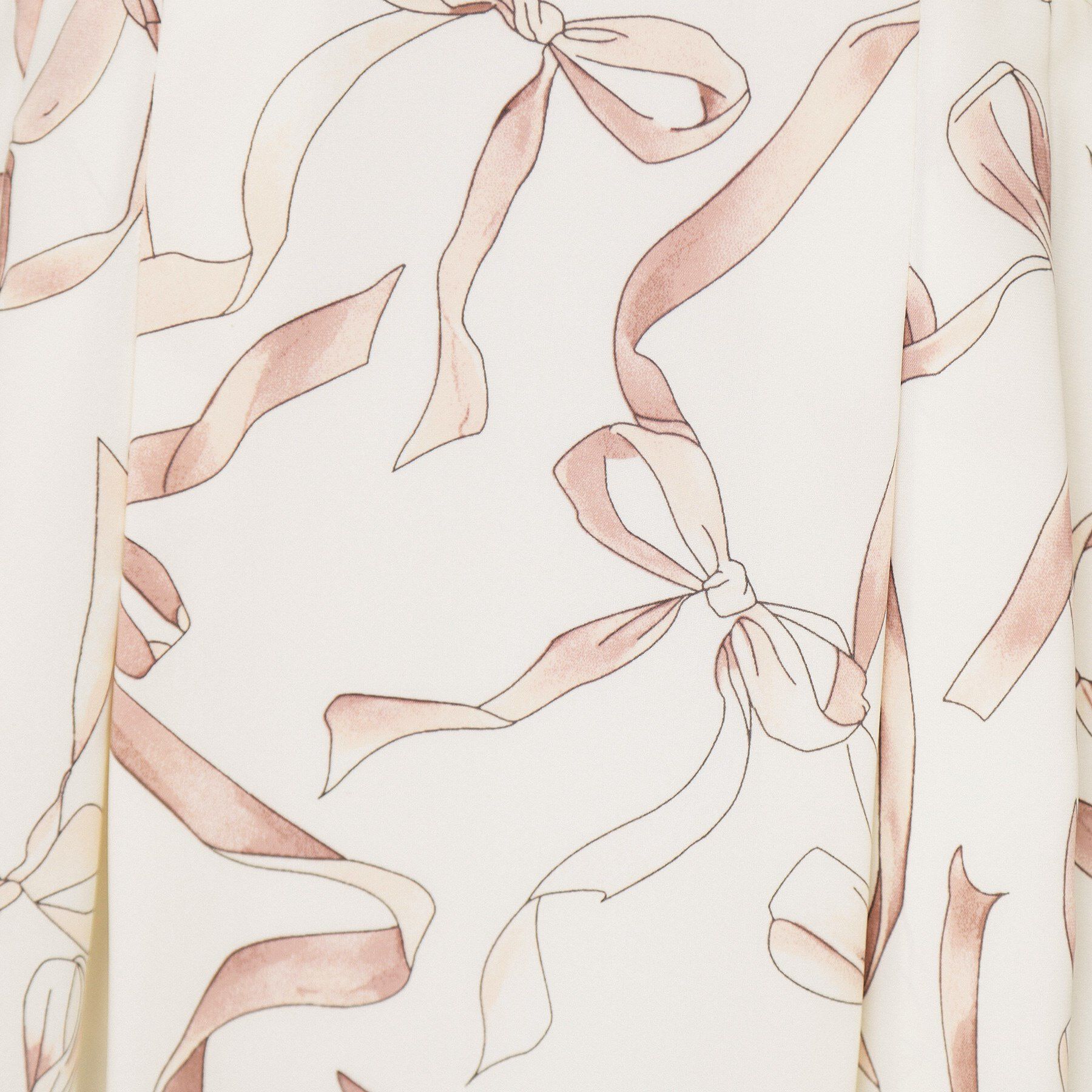 index「《美人百花掲載》リボン柄タックスリーブワンピース【洗濯機洗い可/イージーアイロン】」|ワンピース|