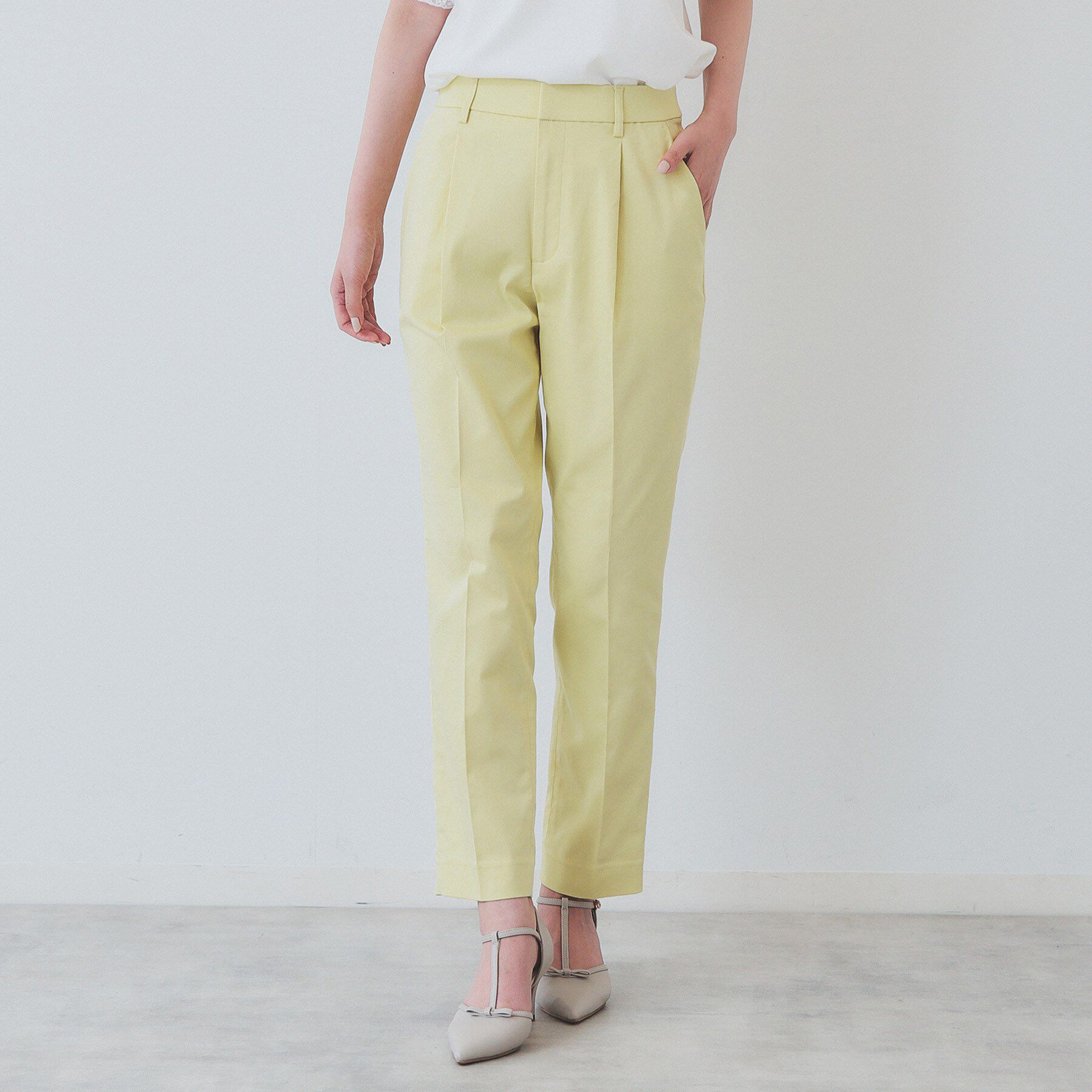 index「《6色展開/XS-LLサイズ》コンパクトストレッチテーパードパンツ【洗濯機洗い可/吸水速乾/透け防止」|その他|