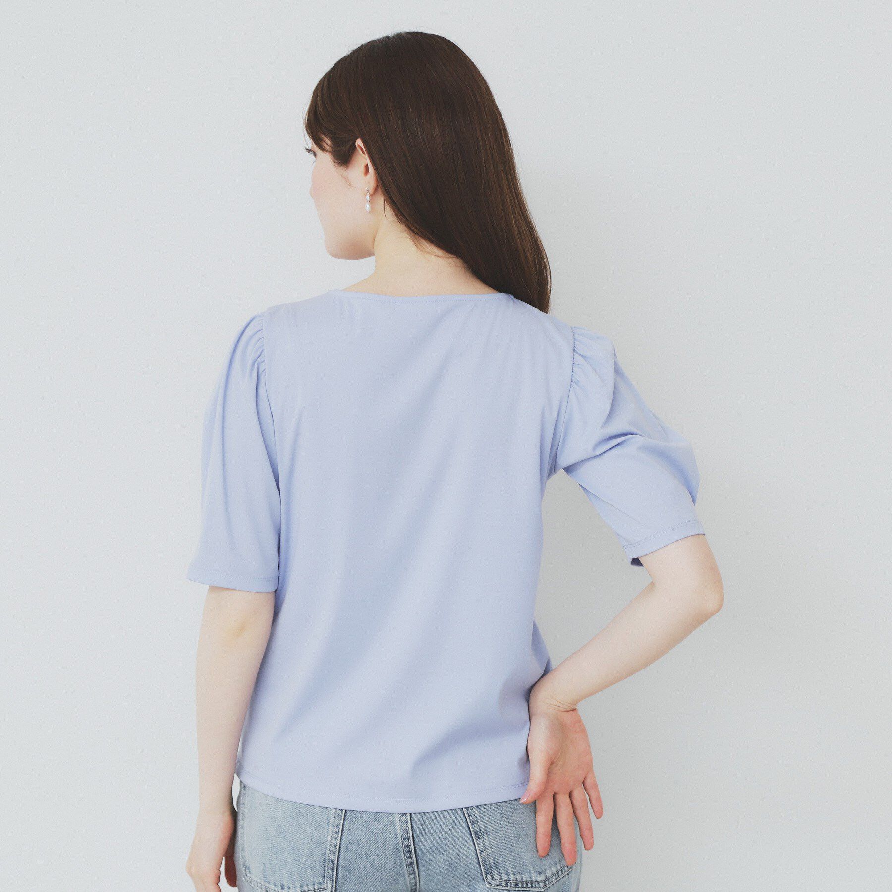 index「フロントパール調タックパフトップス【UV/接触冷感/洗濯機洗い可】」|Tシャツ・カットソー|