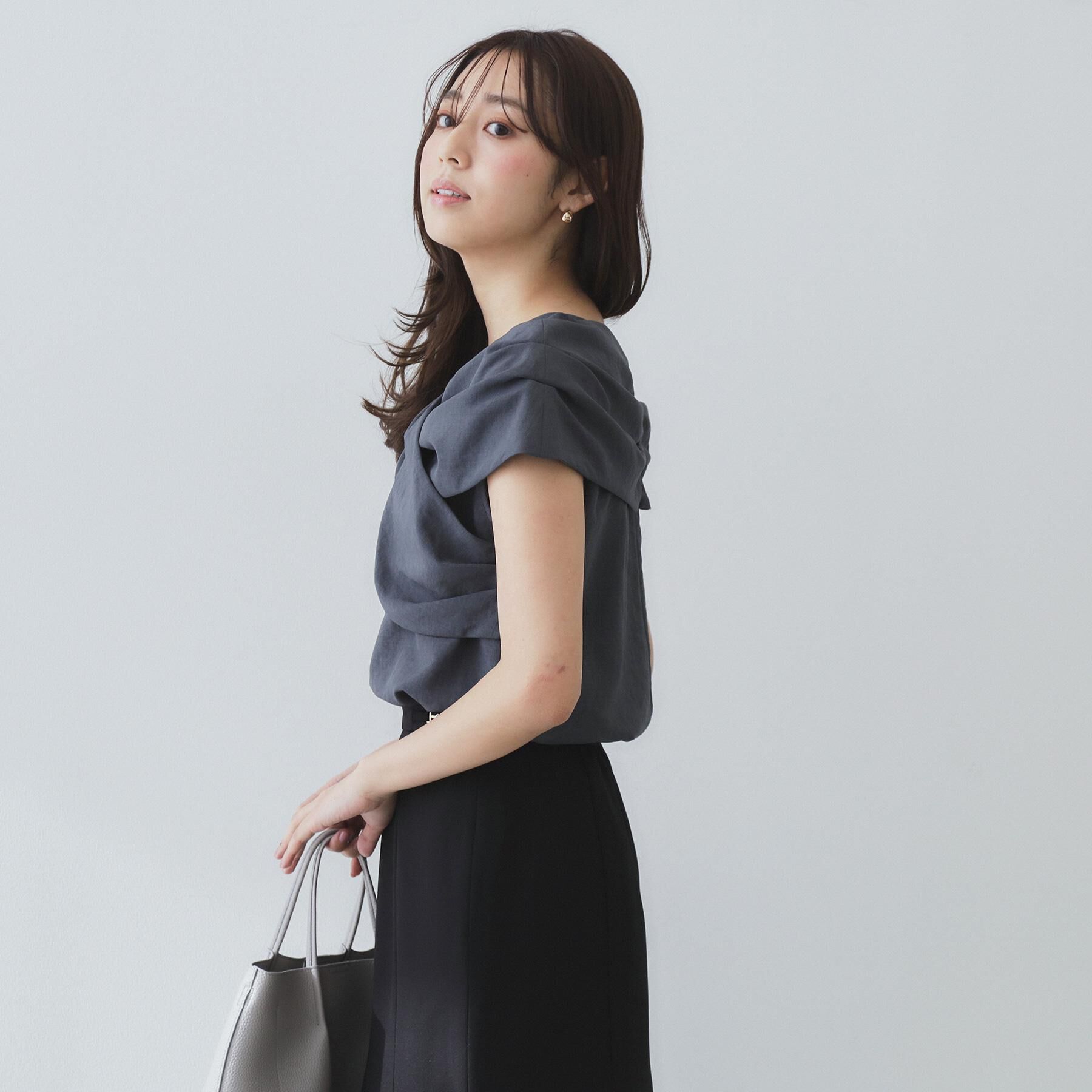 index「ビッグリボンショールブラウス【洗濯機洗い可/吸水速乾/防シワ/抗ピル/イージーアイロン】」|シャツ・ブラウス|