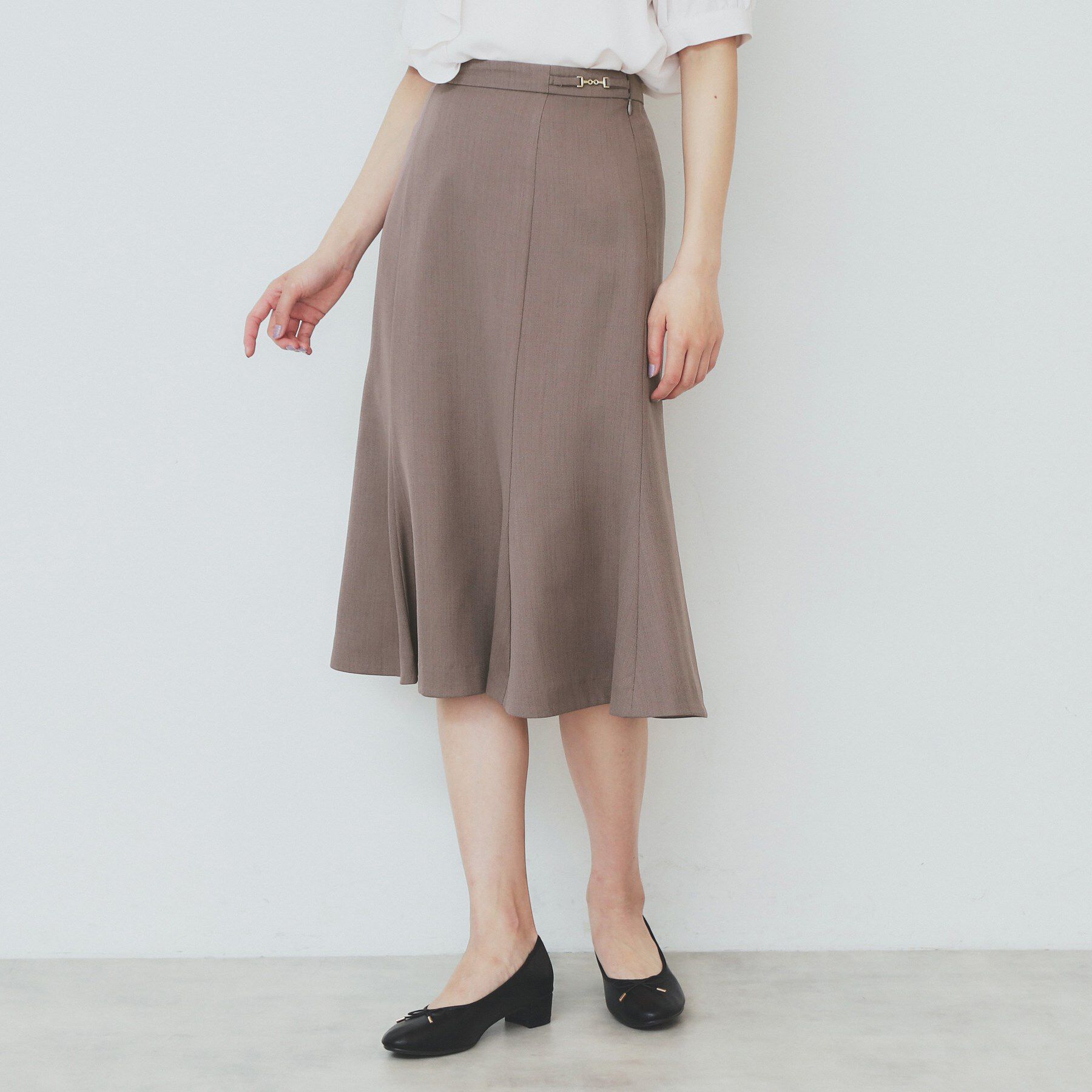 index「麻調マーメイドフレアスカート【洗濯機洗い可/吸水速乾/防シワ/イージーアイロン】」|スカート|