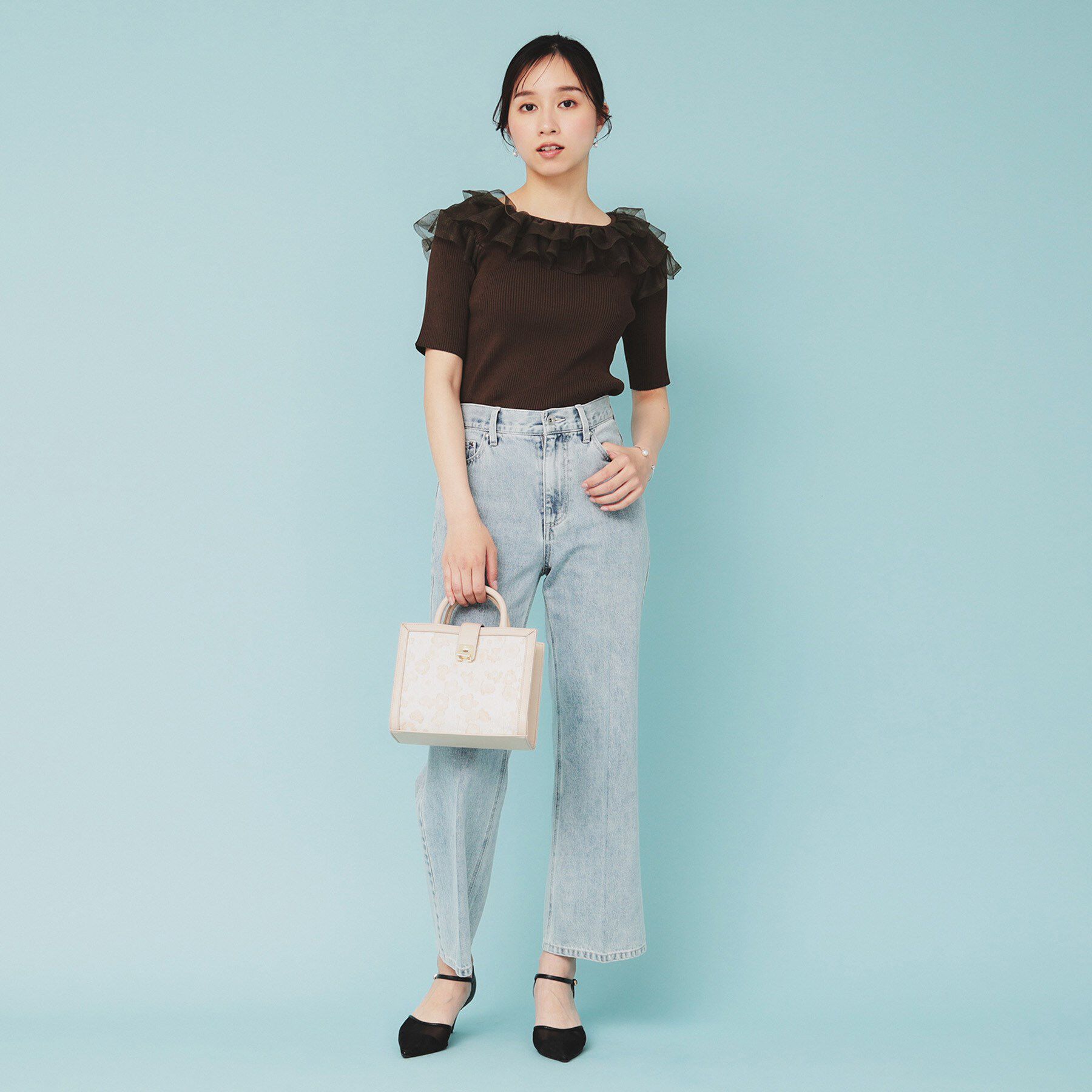 index「シアーラメフリルニット【洗濯機洗い可】」|ニット・セーター|