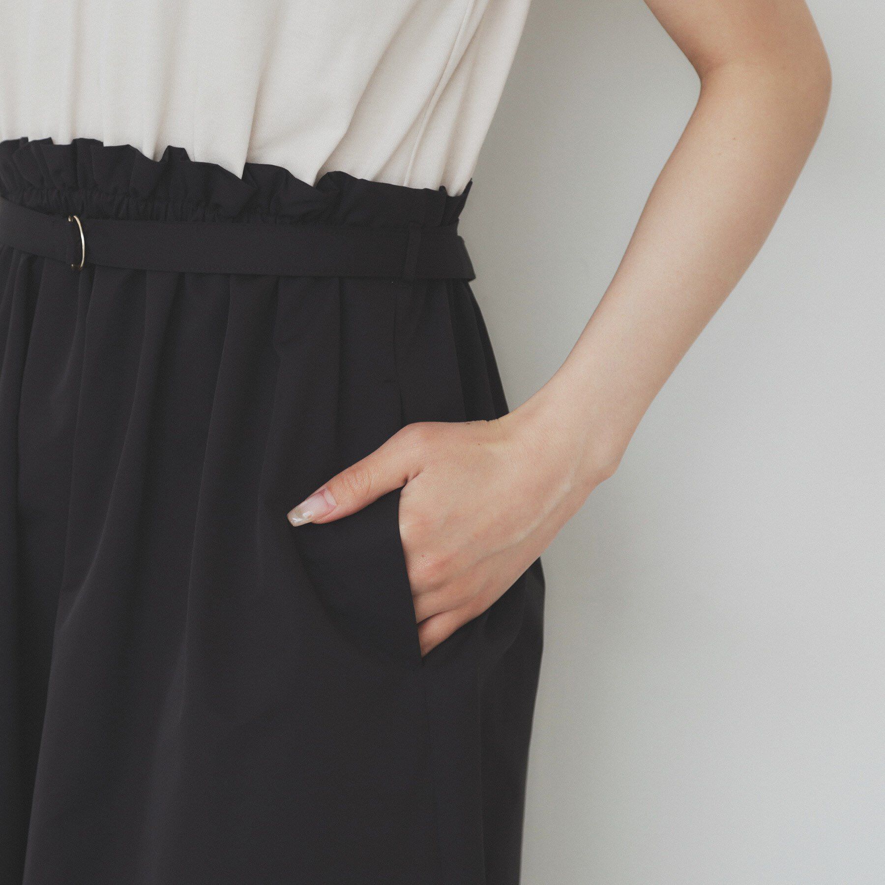 index「ドッキングフレアワンピース【洗濯機洗い可】」|ワンピース|