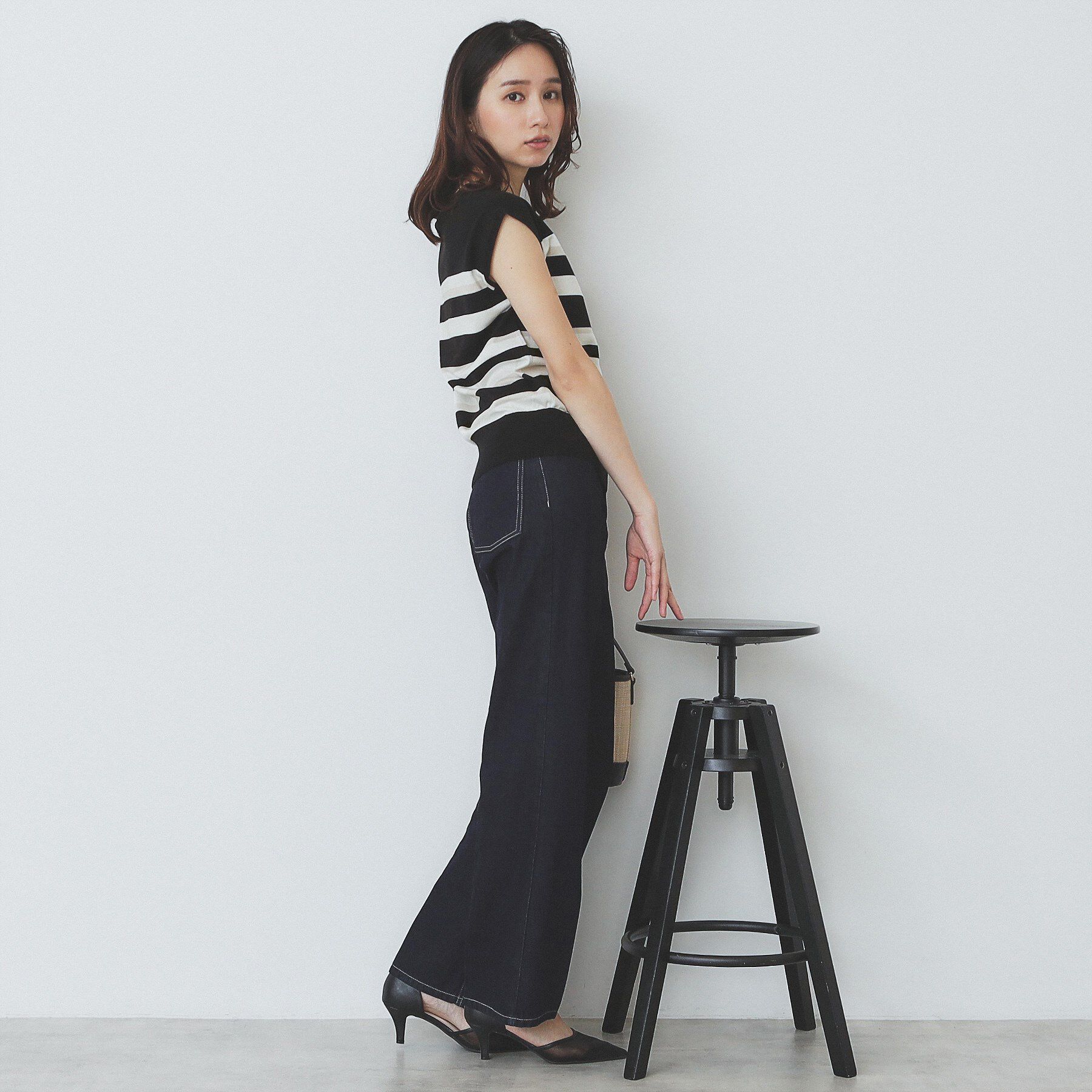 index「《XS-LLサイズ》フレンチスリーブニット【洗濯機洗い可/抗ピル】」|ニット・セーター|